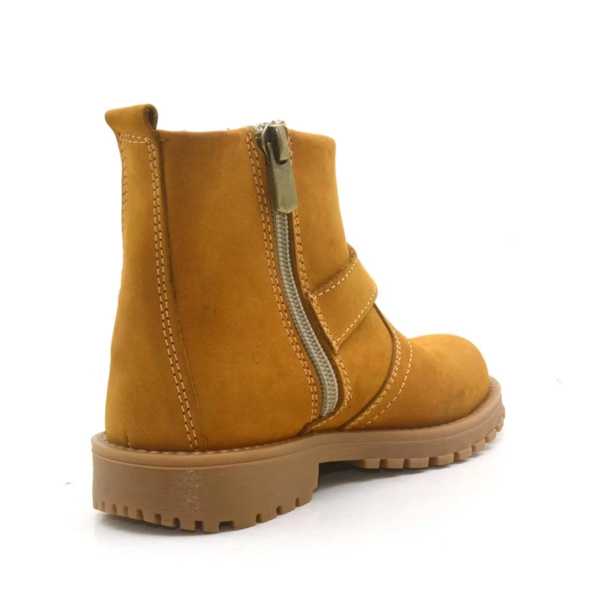 Rakerplus Chiron Hakiki Deri Sarı Fermuarlı Unisex Çocuk Çizme