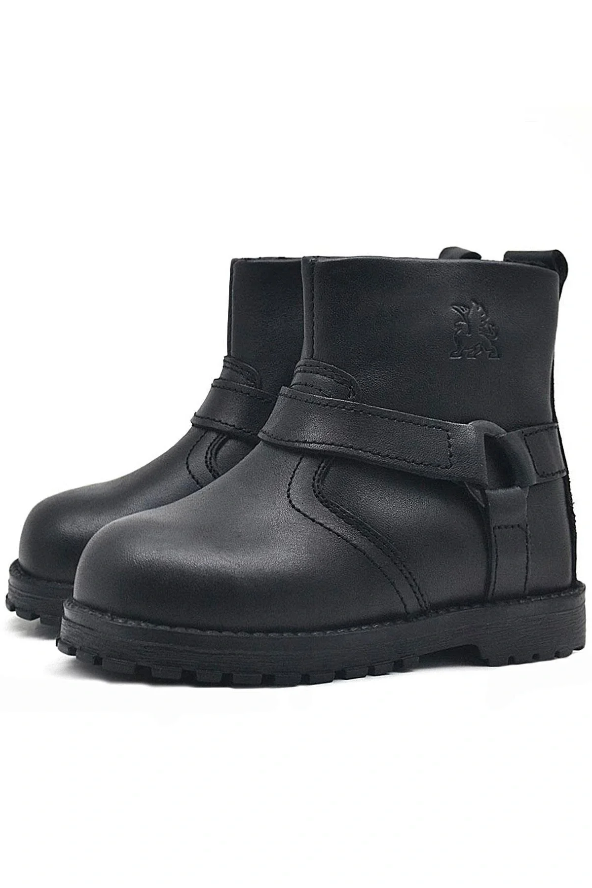 Rakerplus Chiron Hakiki Deri Siyah Fermuarlı Bebek Çizme