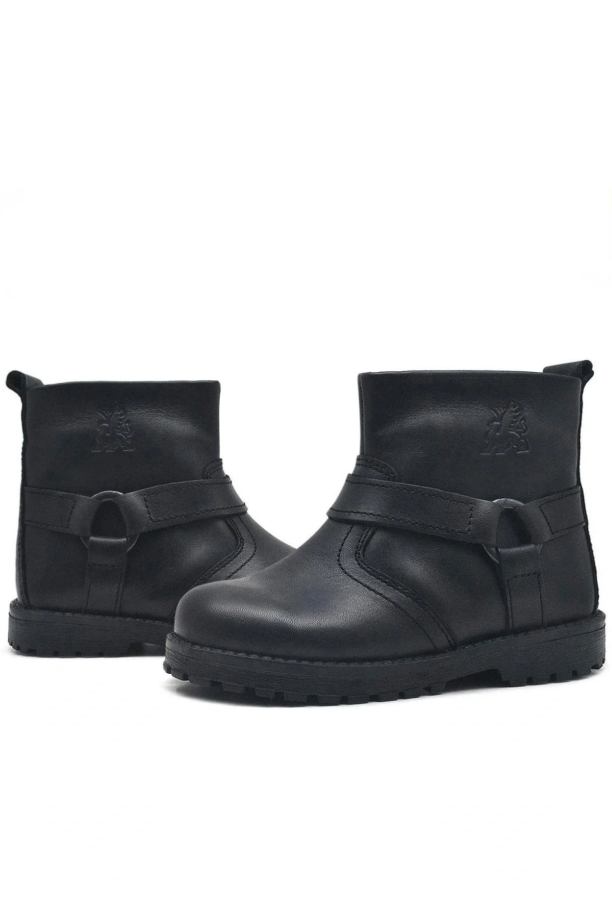 Rakerplus Chiron Hakiki Deri Siyah Fermuarlı Bebek Çizme