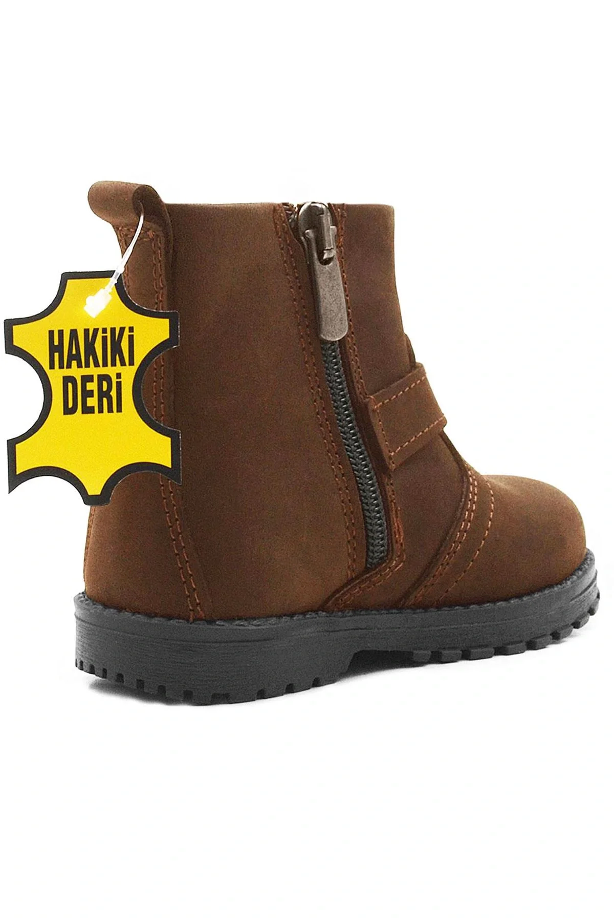 Rakerplus Chiron Hakiki Deri Tarçın Rengi Fermuarlı Bebek Çizme