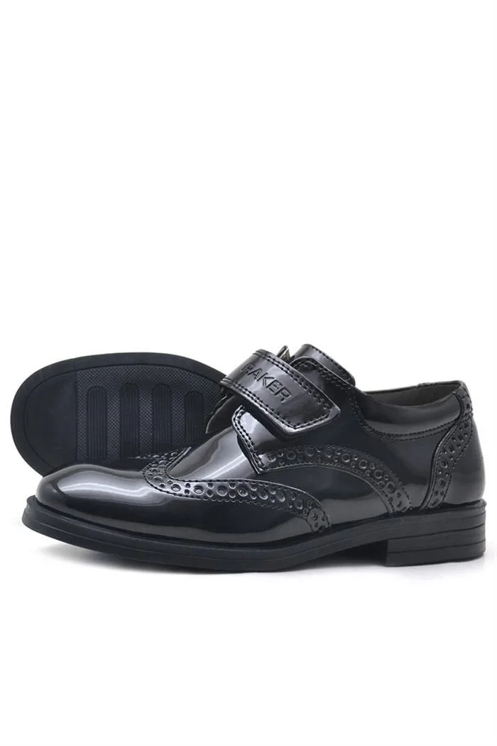 Rakerplus Cırtlı Oxford Erkek Çocuk Rugan Ayakkabı