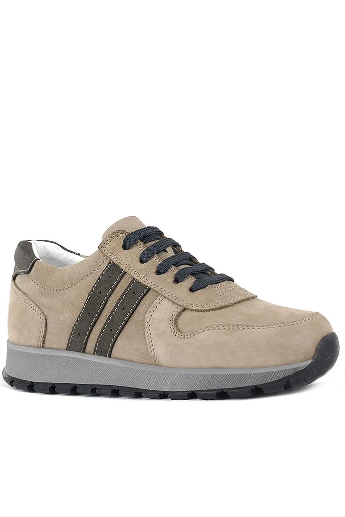 Rakerplus Deri Kum Rengi Fermuarlı Spor Ayakkabı Sneaker