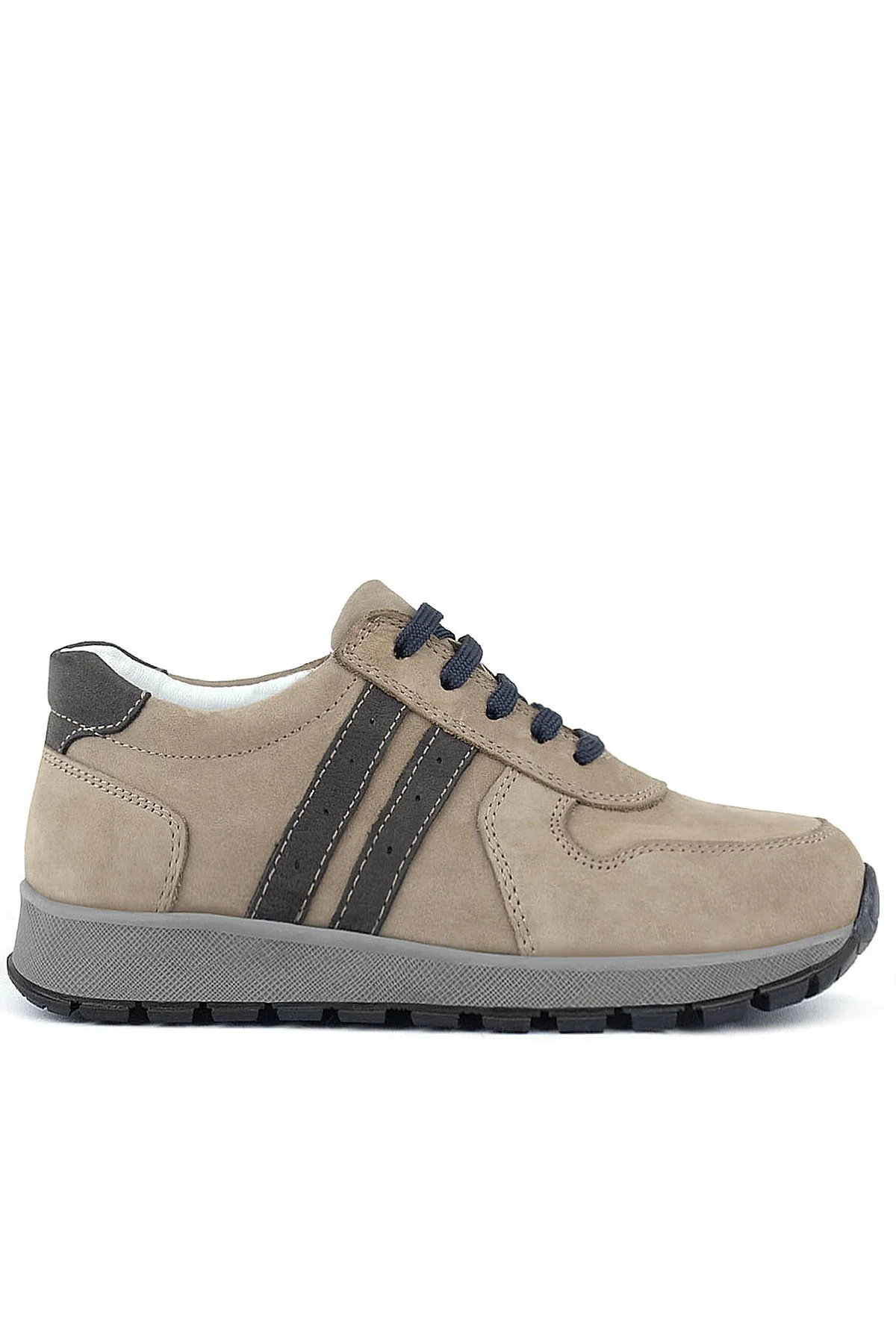 Rakerplus Deri Kum Rengi Fermuarlı Spor Ayakkabı Sneaker