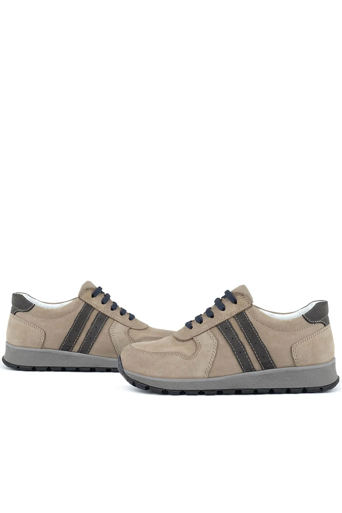 Rakerplus Deri Kum Rengi Fermuarlı Spor Ayakkabı Sneaker