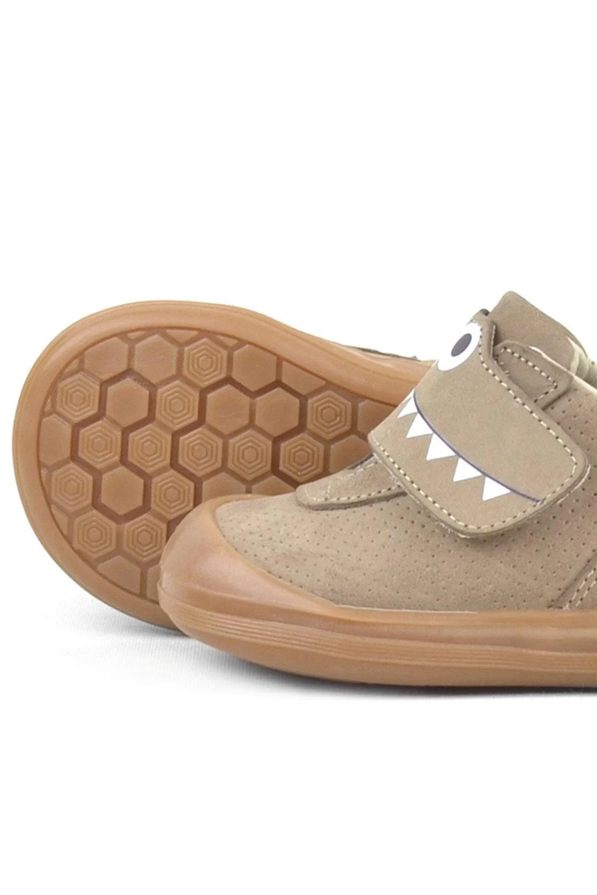 Rakerplus Dino Hakiki Deri Kum Rengi Yüksek Bilekli Bebek Ayakkabı