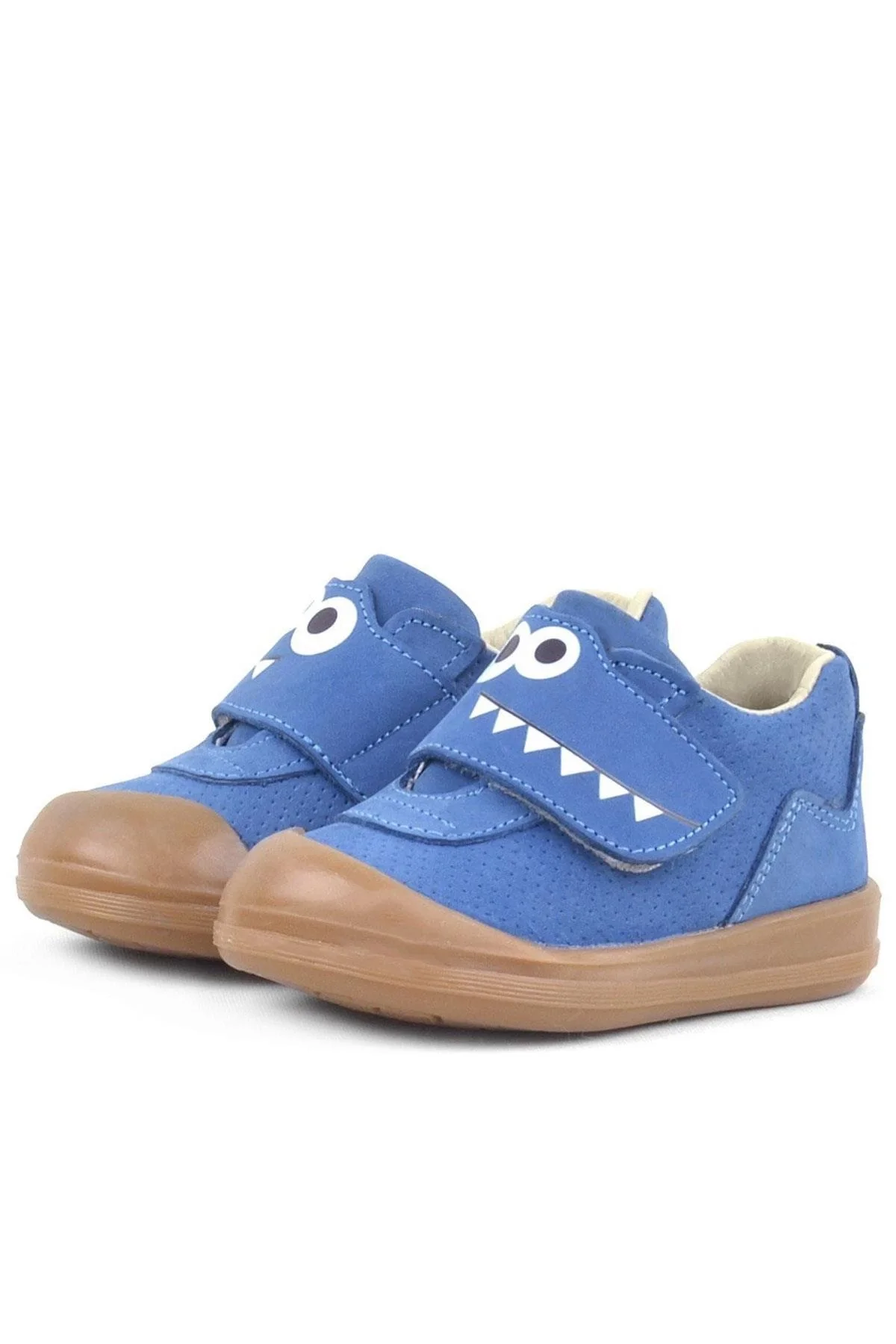 Rakerplus Dino Hakiki Deri Lacivert Yüksek Bilekli Bebek Ayakkabı