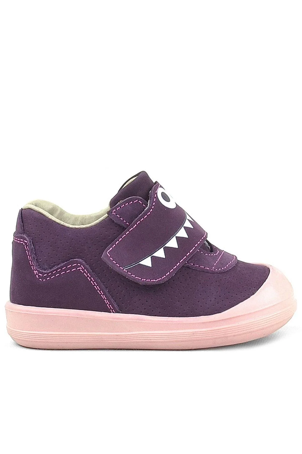 Rakerplus Dino Hakiki Deri Mor Yüksek Bilekli Bebek Ayakkabı