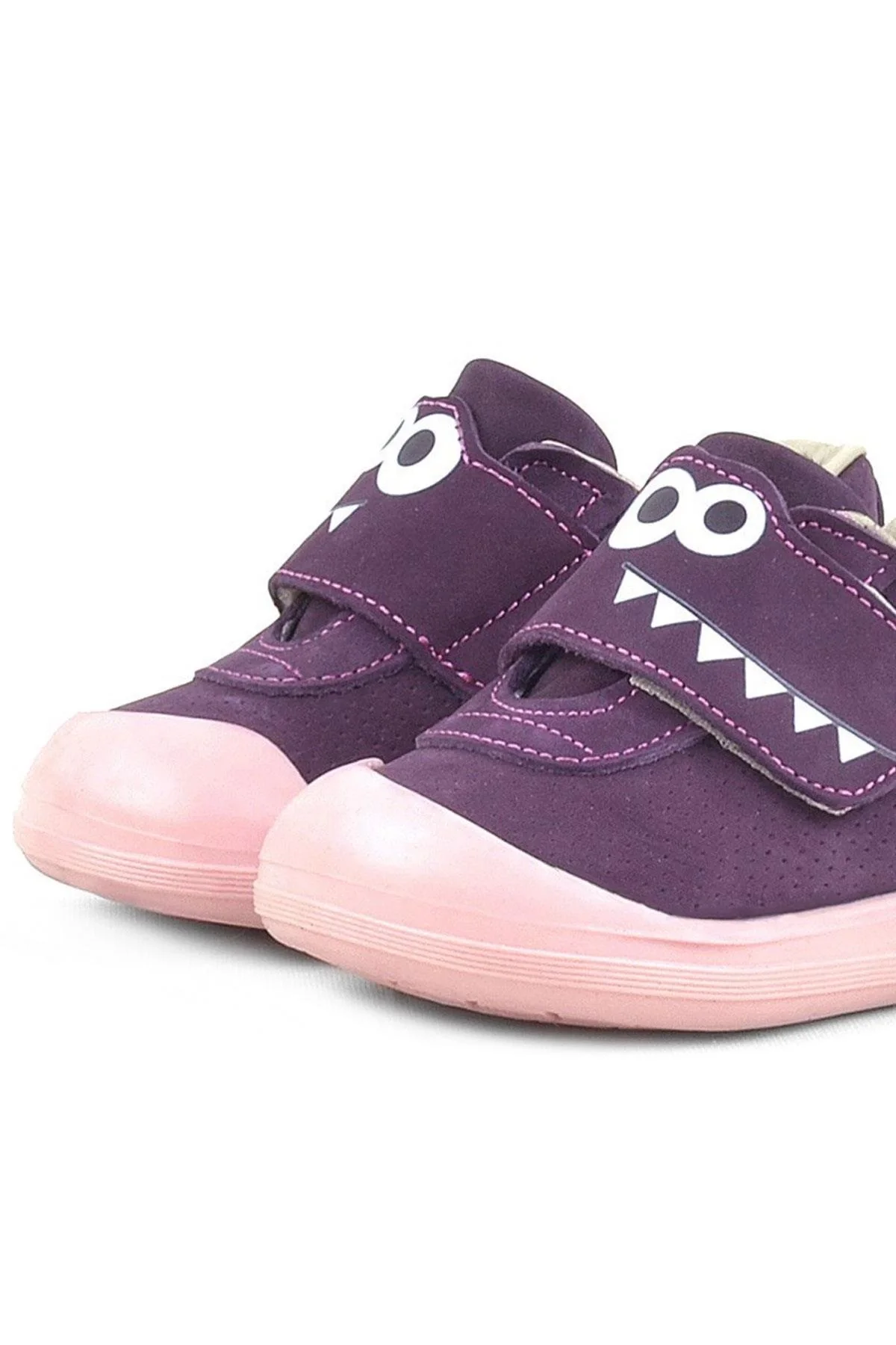 Rakerplus Dino Hakiki Deri Mor Yüksek Bilekli Bebek Ayakkabı