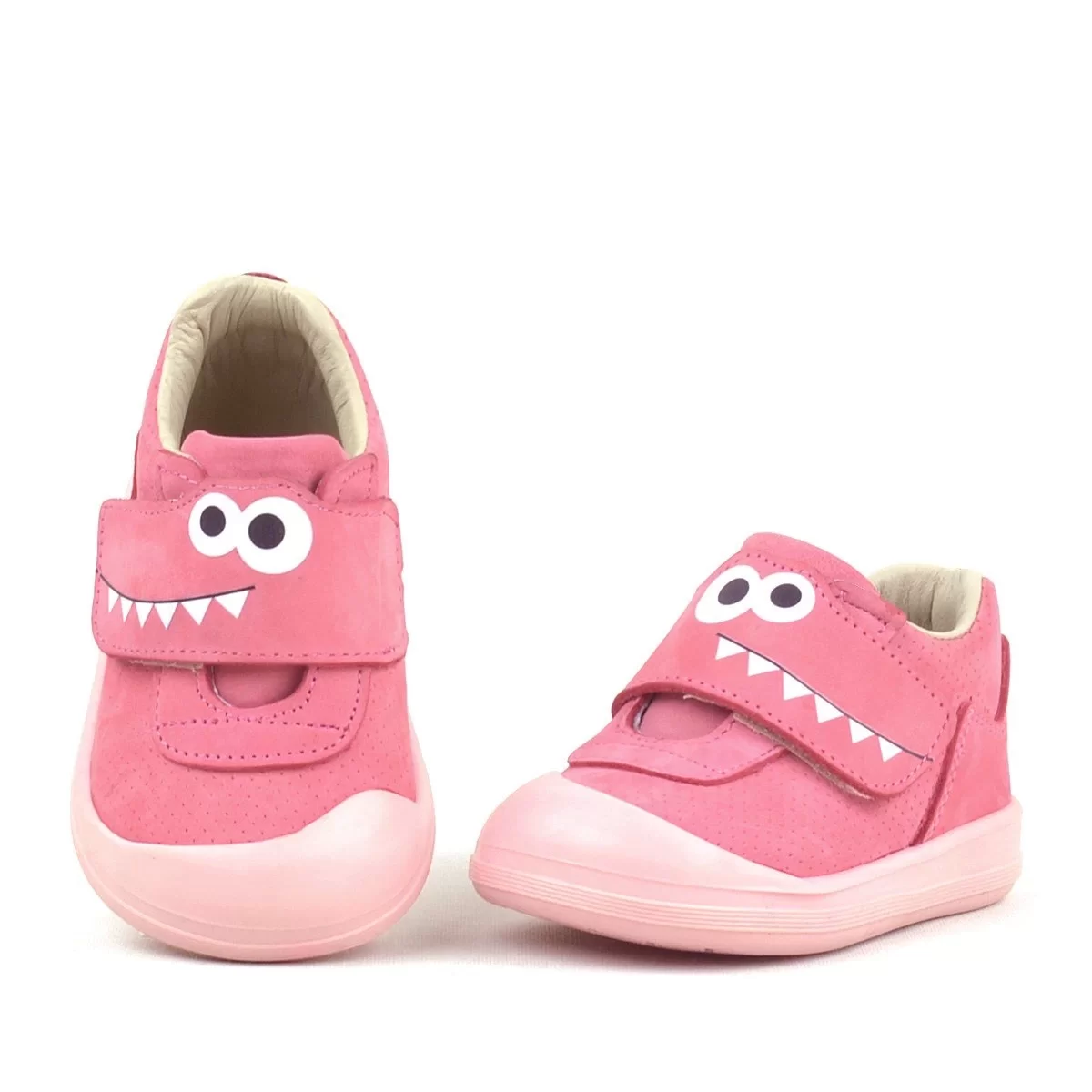 Rakerplus Dino Hakiki Deri Pembe Yüksek Bilekli Bebek Ayakkabı