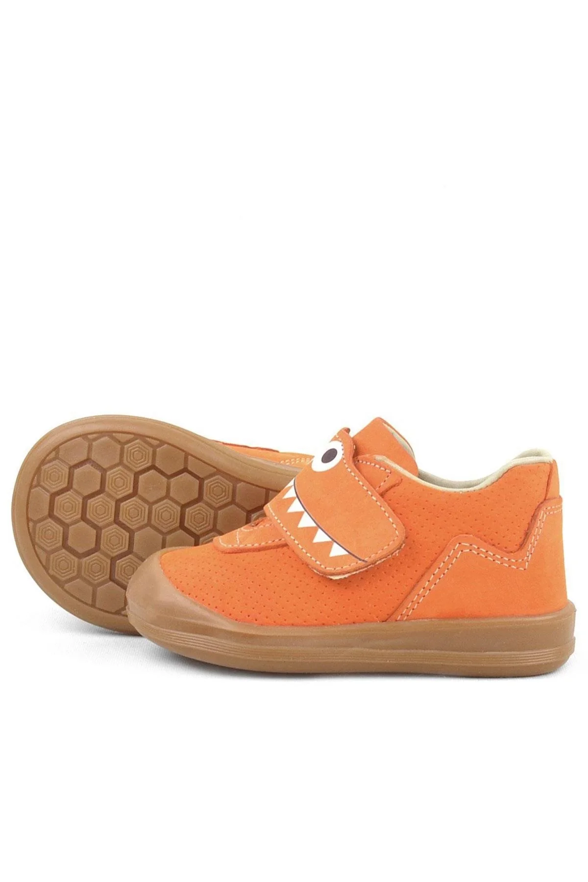 Rakerplus Dino Hakiki Deri Turuncu Yüksek Bilekli Bebek Ayakkabı