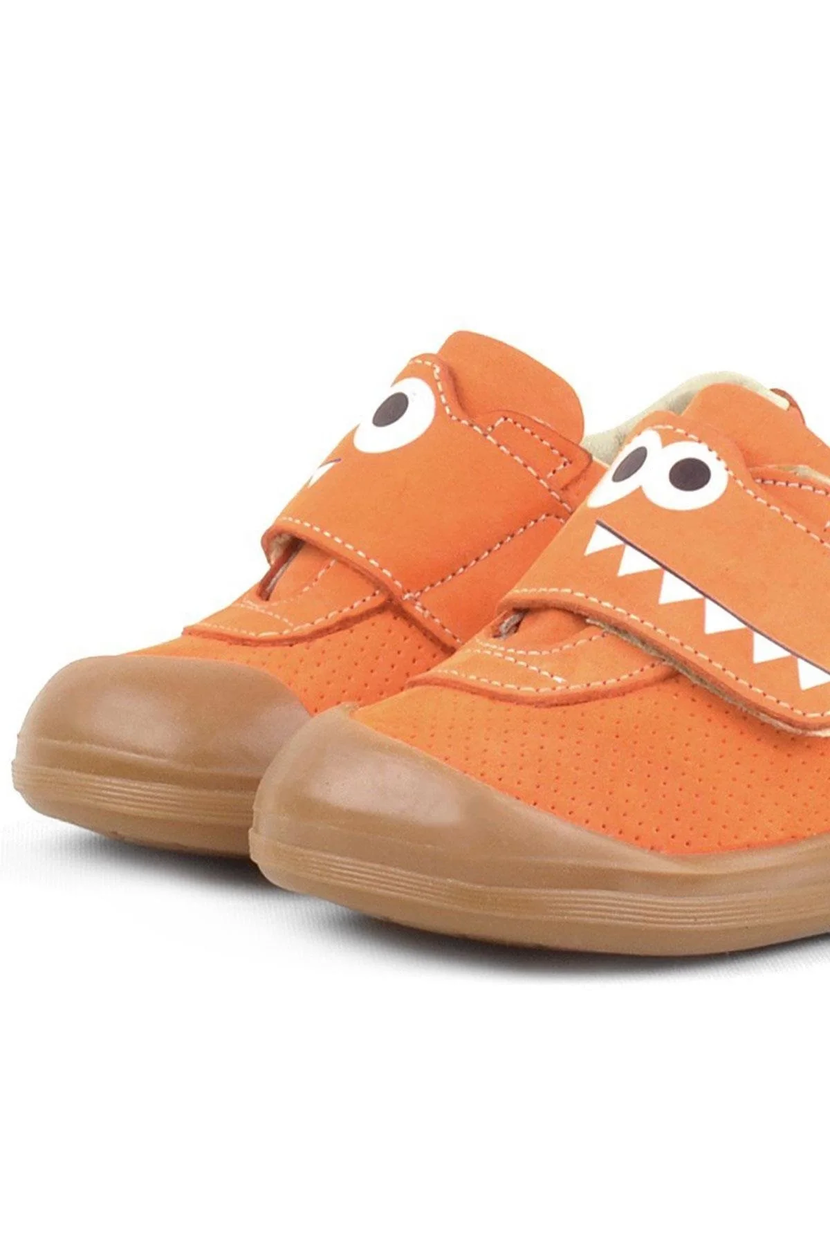 Rakerplus Dino Hakiki Deri Turuncu Yüksek Bilekli Bebek Ayakkabı