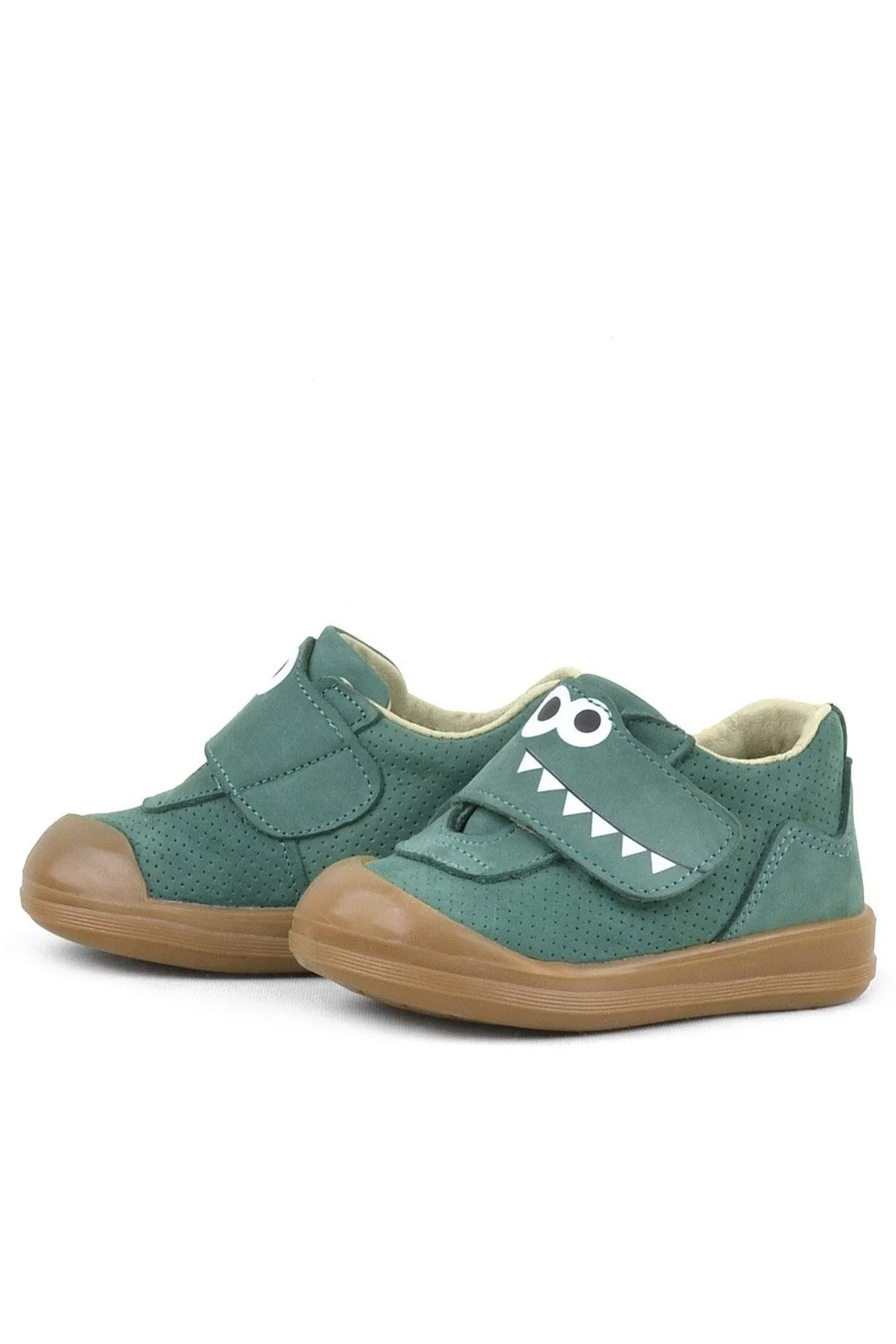 Rakerplus Dino Hakiki Deri Yeşil Yüksek Bilekli Bebek Ayakkabı