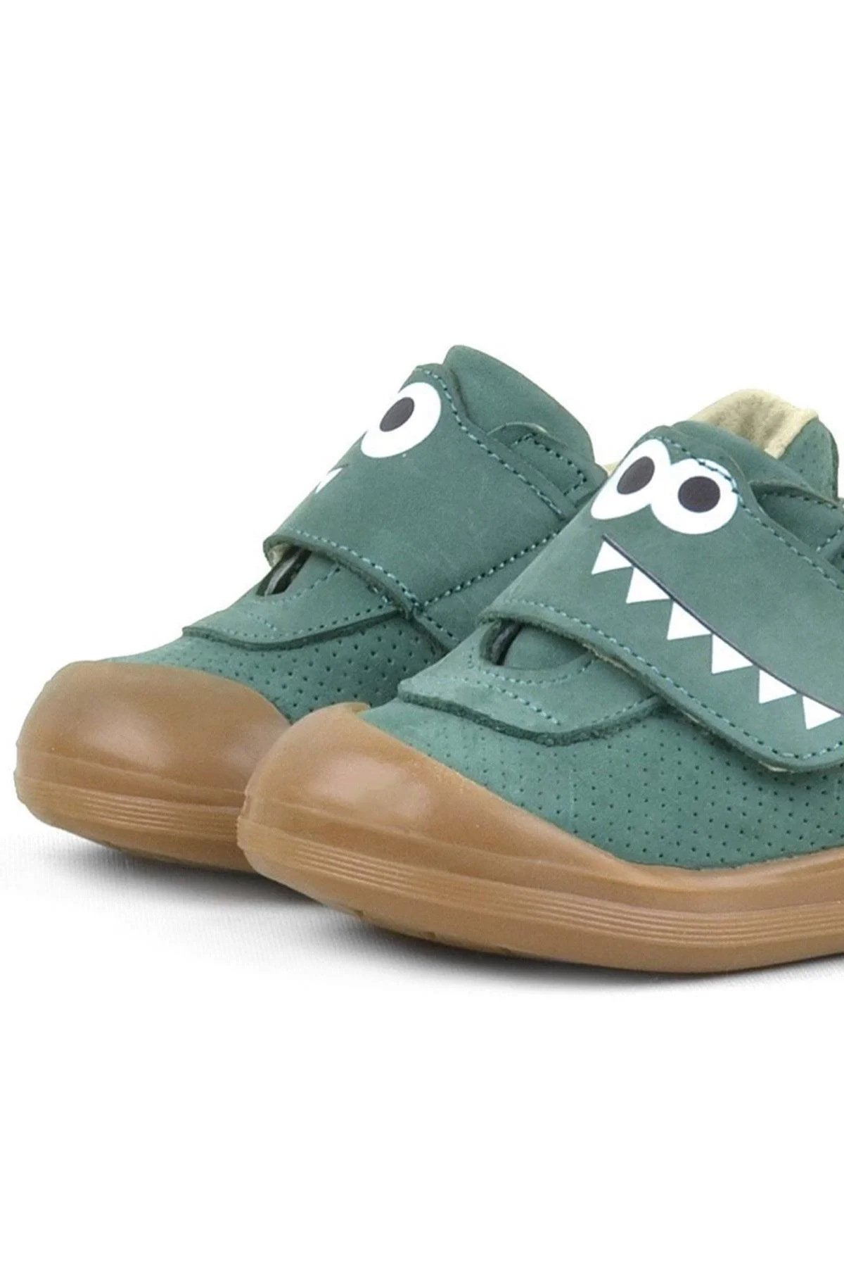 Rakerplus Dino Hakiki Deri Yeşil Yüksek Bilekli Bebek Ayakkabı