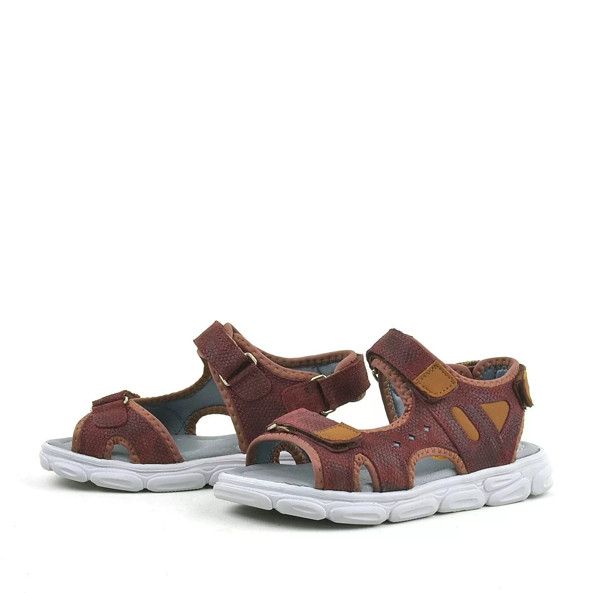 Rakerplus Flint Hakiki Deri Bordo Çocuk Sandalet