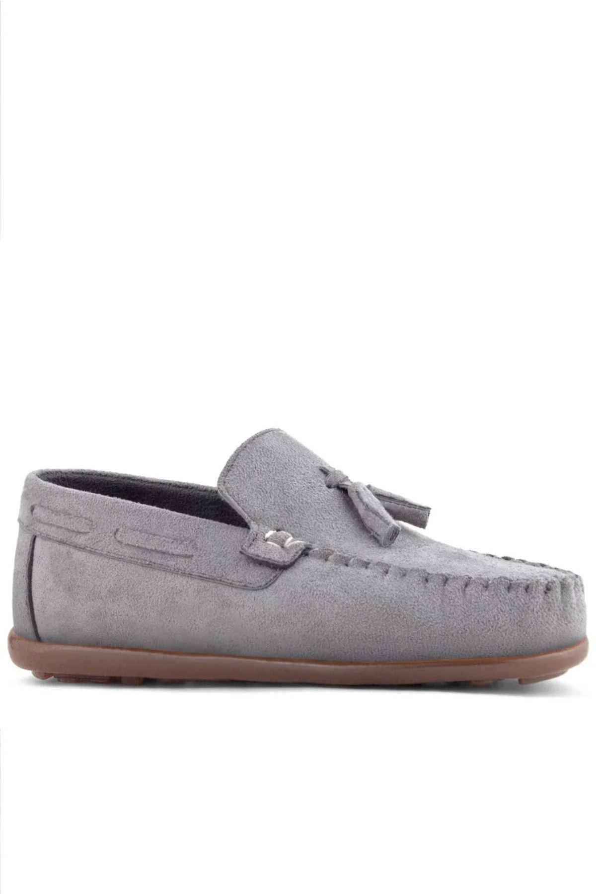 Rakerplus Gri Erkek Çocuk Makosen Ayakkabı