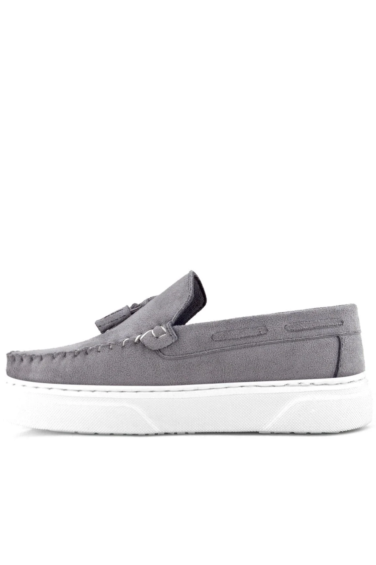 Rakerplus Gri Hafif Tabanlı Erkek Çocuk Makosen Ayakkabı