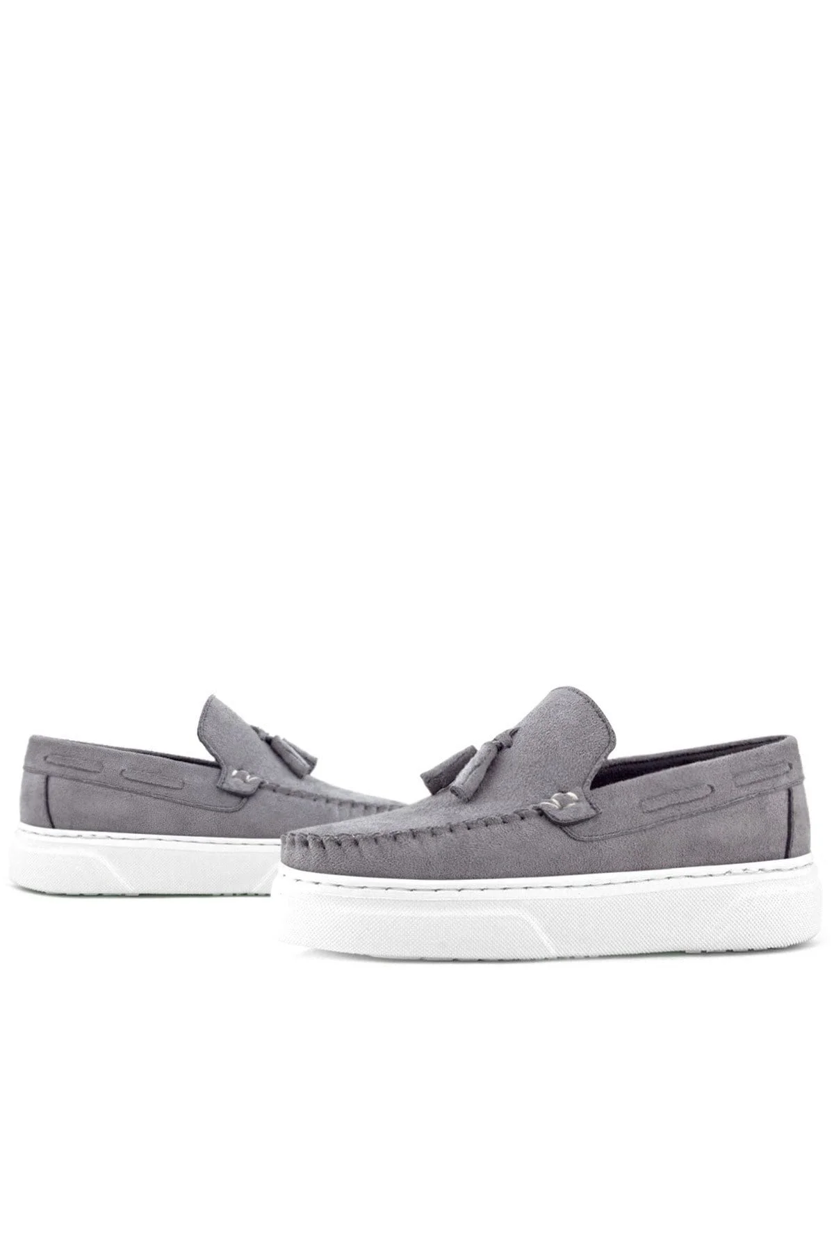 Rakerplus Gri Hafif Tabanlı Erkek Çocuk Makosen Ayakkabı