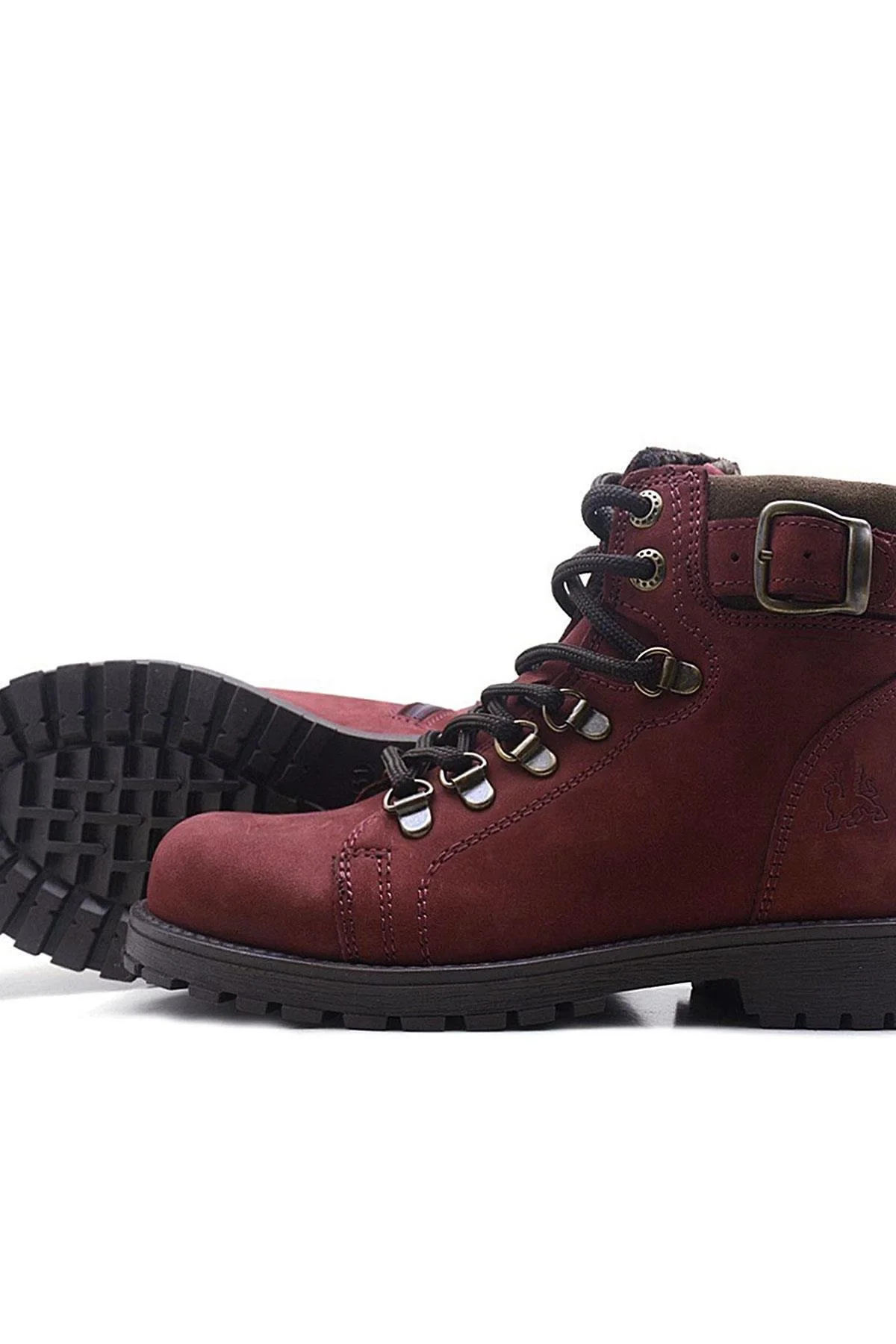 Rakerplus Griffon Hakiki Deri Bordo Fermuarlı Bot