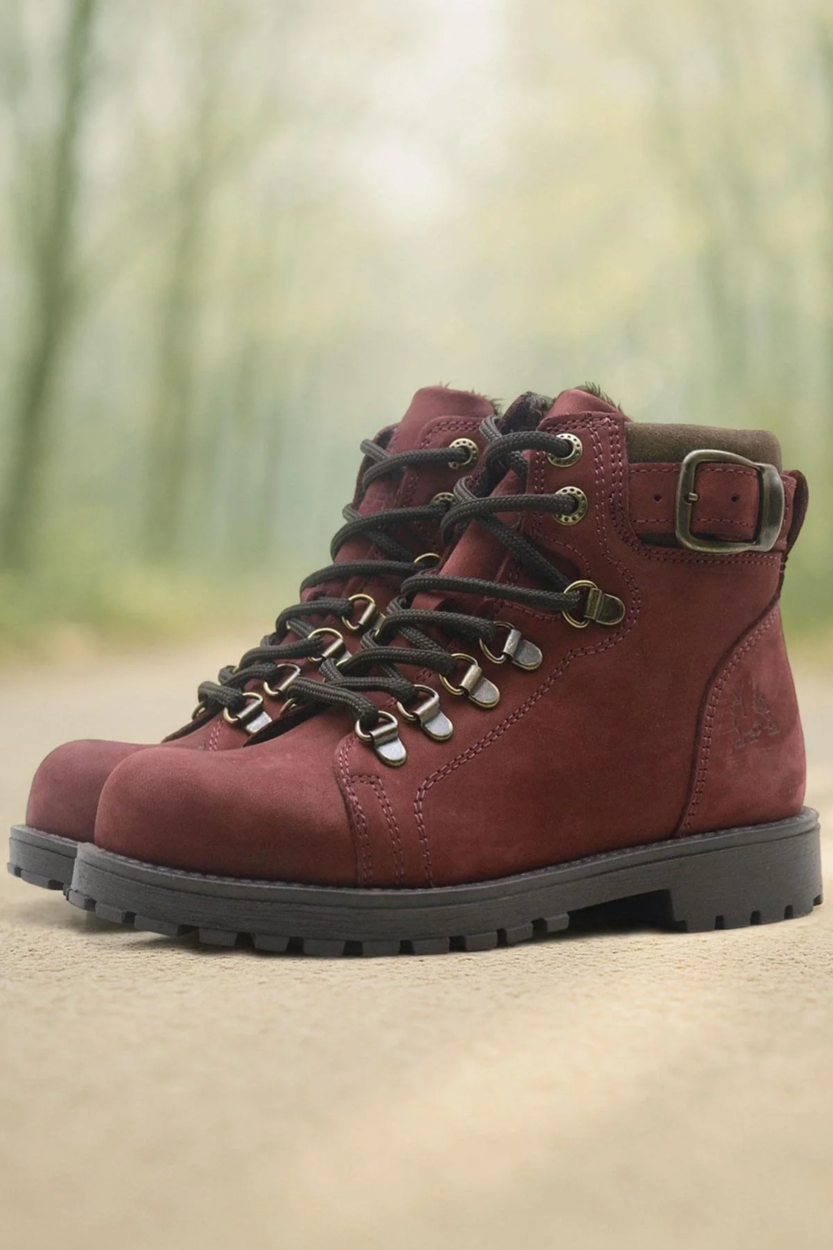 Rakerplus Griffon Hakiki Deri Bordo Fermuarlı Çocuk Bot