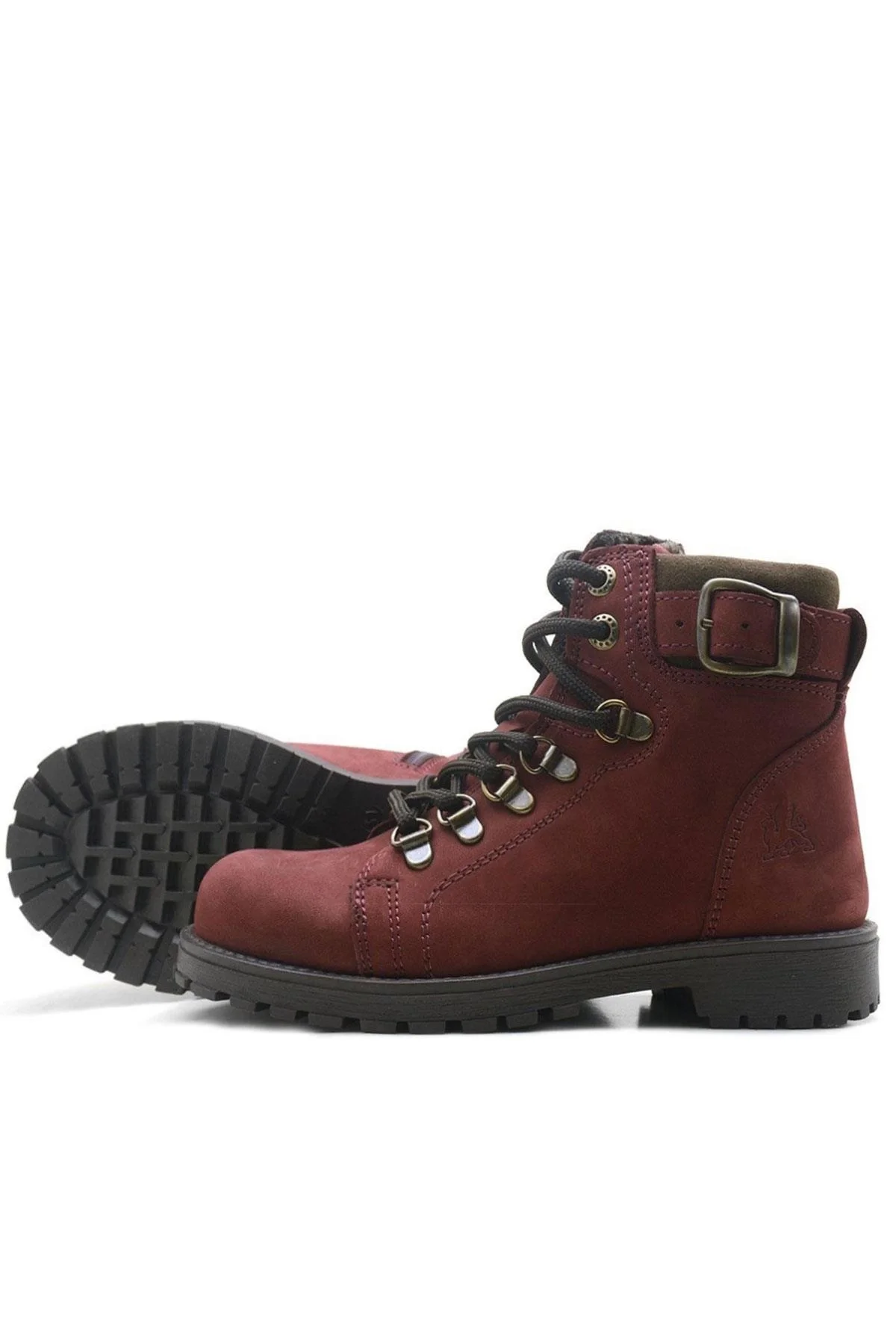 Rakerplus Griffon Hakiki Deri Bordo Fermuarlı Çocuk Bot