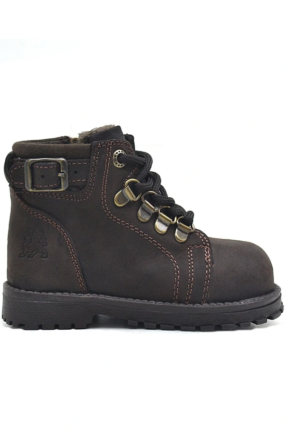 Rakerplus Griffon Hakiki Deri Fermuarlı Kışlık Çocuk Bot