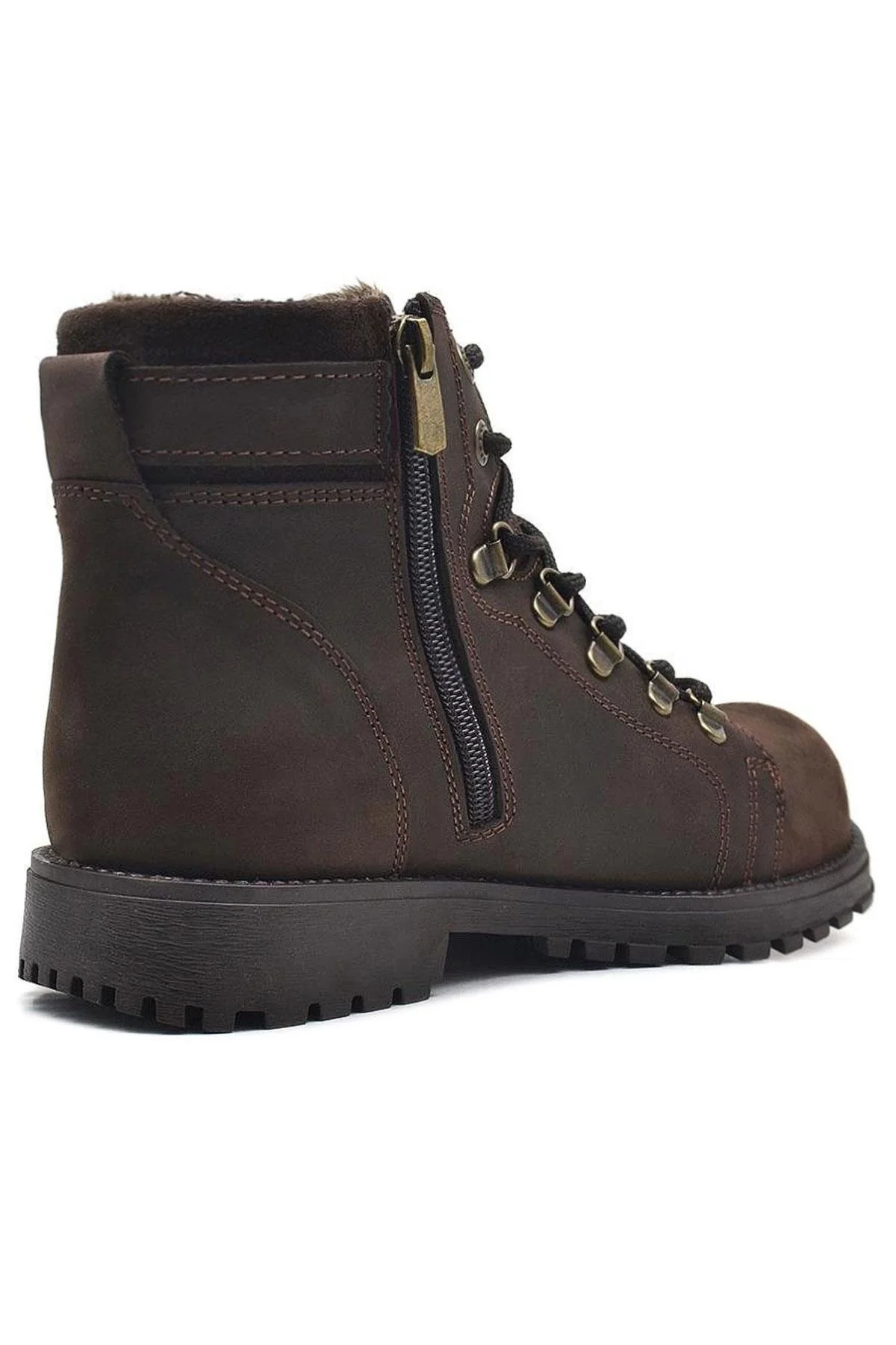 Rakerplus Griffon Hakiki Deri Fermuarlı Kışlık Çocuk Bot