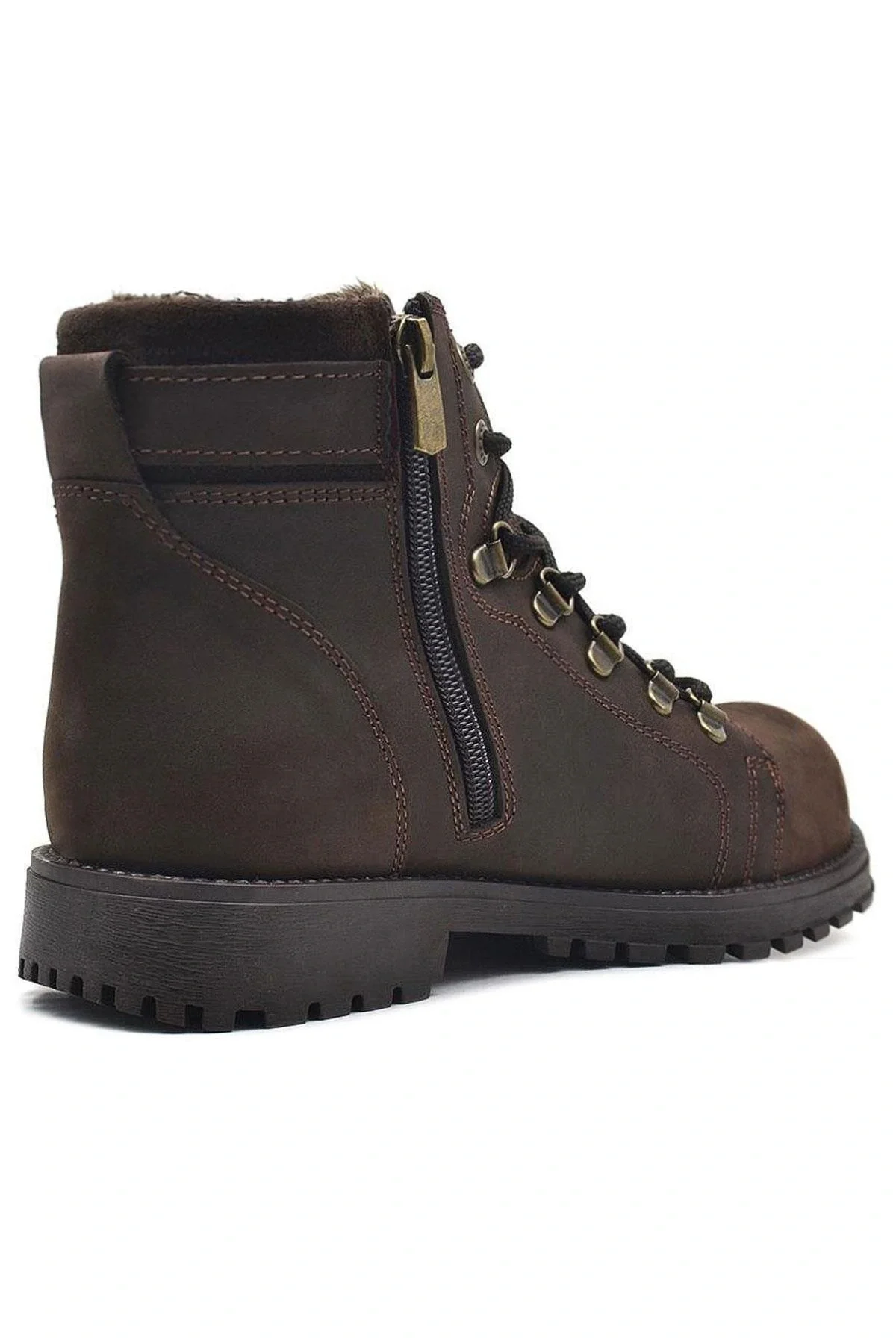 Rakerplus Griffon Hakiki Deri Fermuarlı Kışlık Çocuk Bot