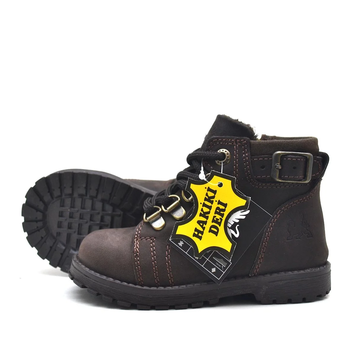 Rakerplus Griffon Hakiki Deri Fermuarlı Kışlık Çocuk Bot