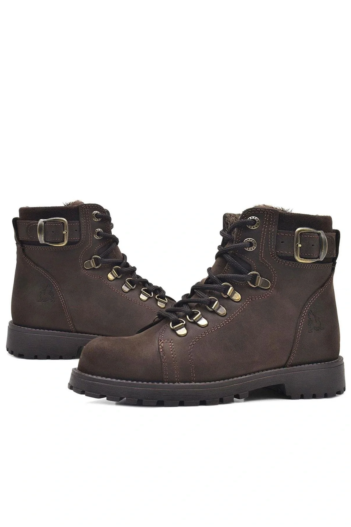 Rakerplus Griffon Hakiki Deri Fermuarlı Kışlık Çocuk Bot