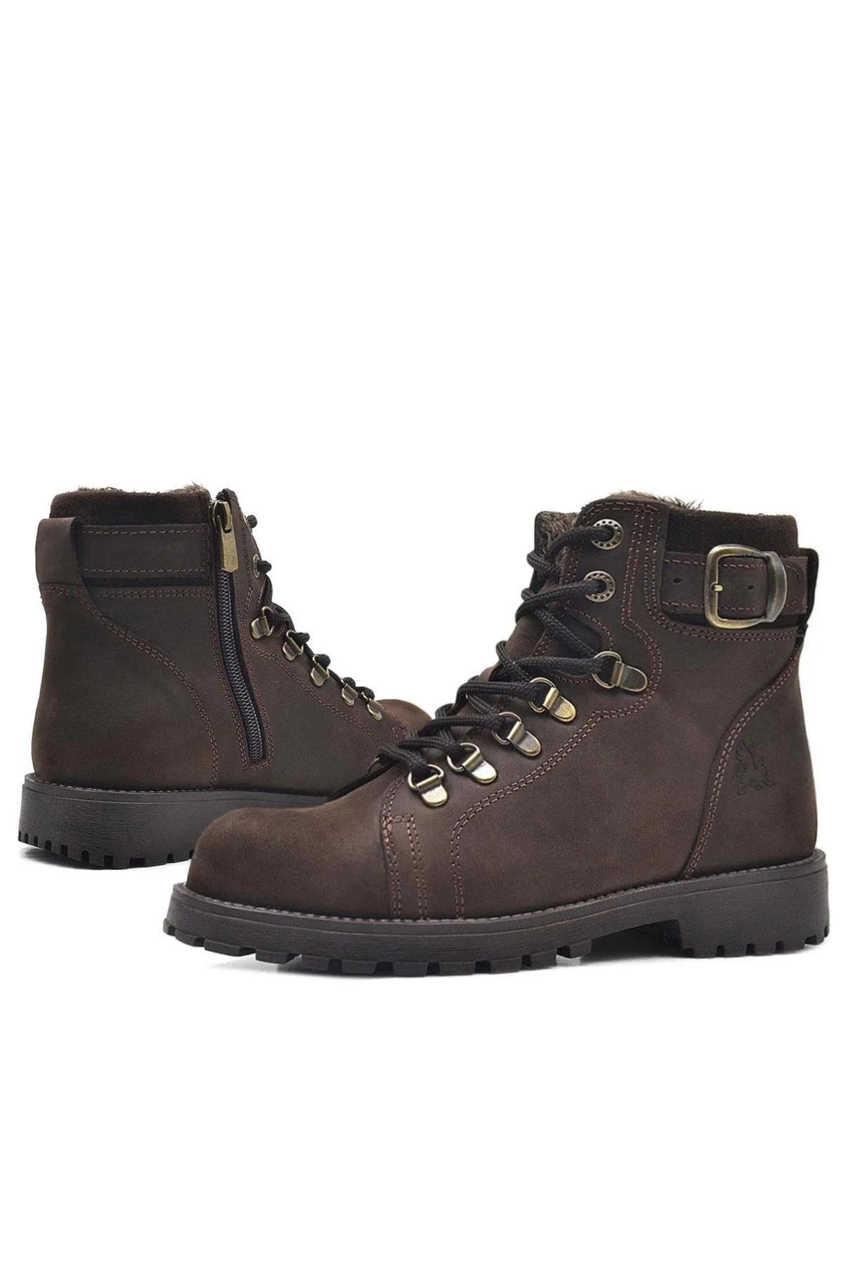 Rakerplus Griffon Hakiki Deri Fermuarlı Kışlık Çocuk Bot