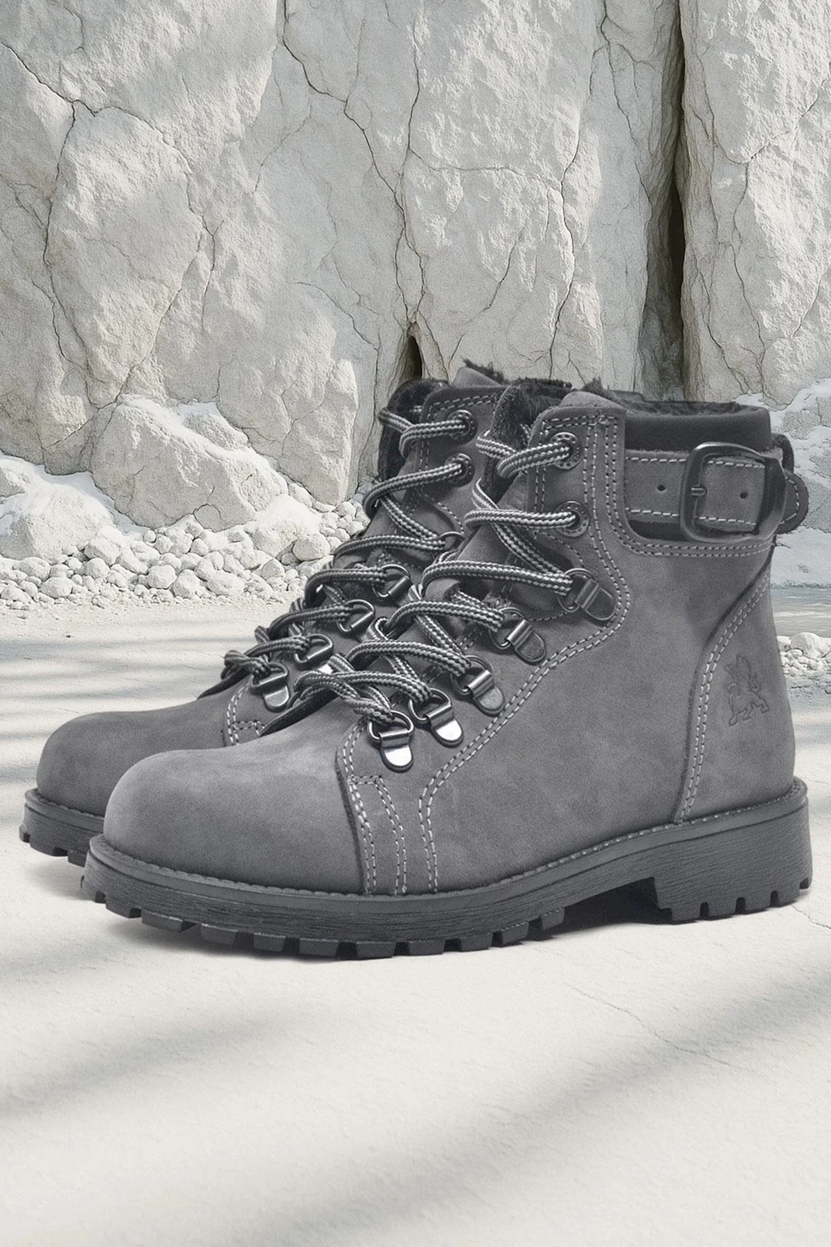 Rakerplus Griffon Hakiki Deri Fermuarlı Kışlık Unisex Çocuk Bot