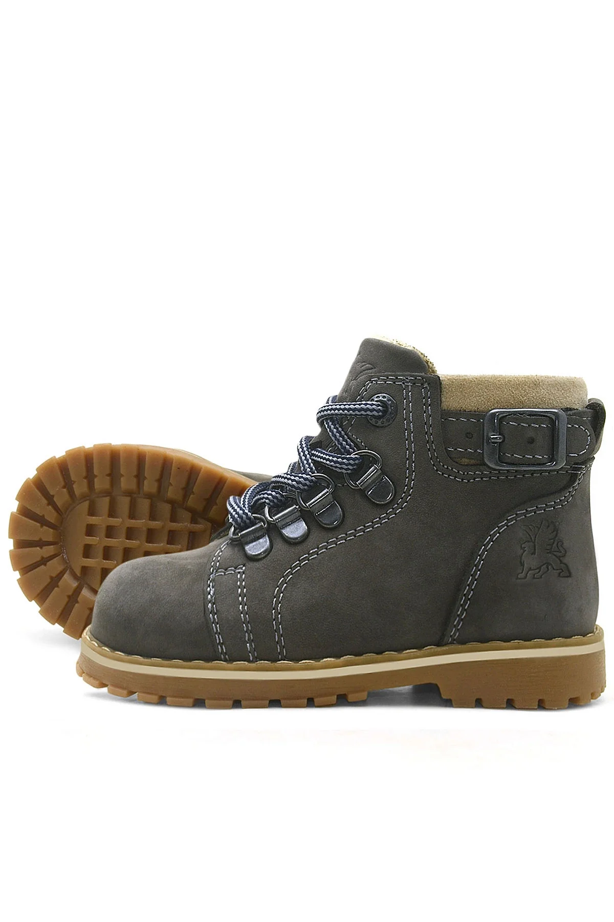 Rakerplus Griffon Hakiki Deri Gri Kürklü Bebek Bot