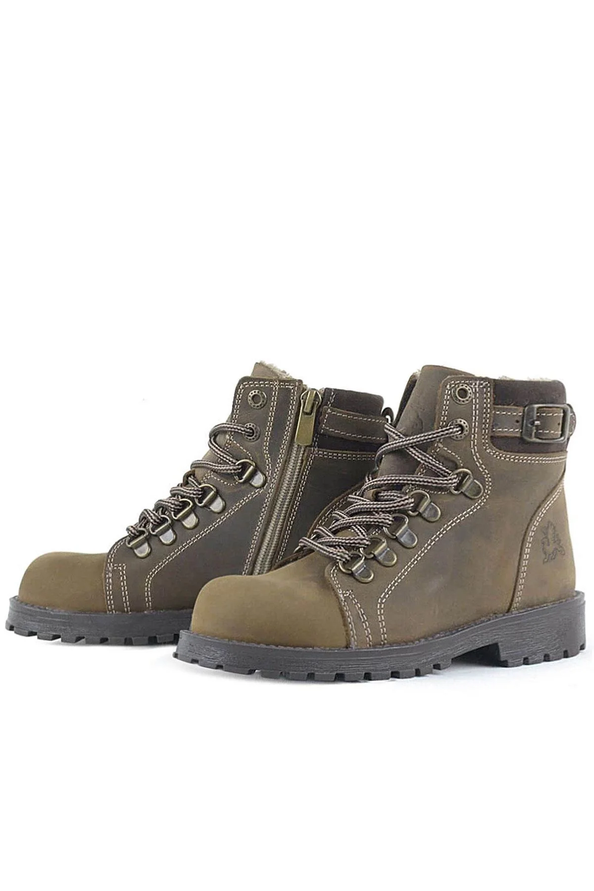 Rakerplus Griffon Hakiki Deri Kum Fermuarlı Kışlık Çocuk Bot