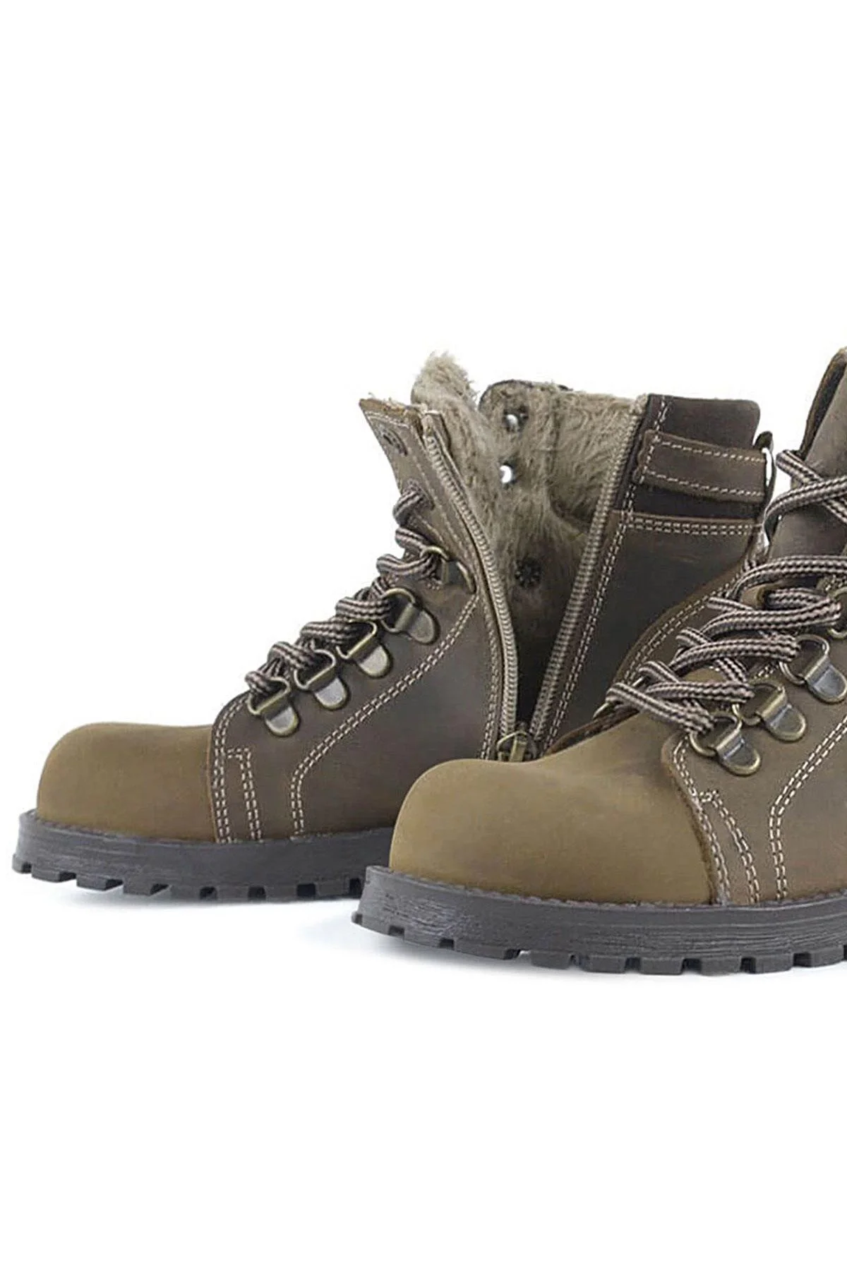 Rakerplus Griffon Hakiki Deri Kum Fermuarlı Kışlık Çocuk Bot