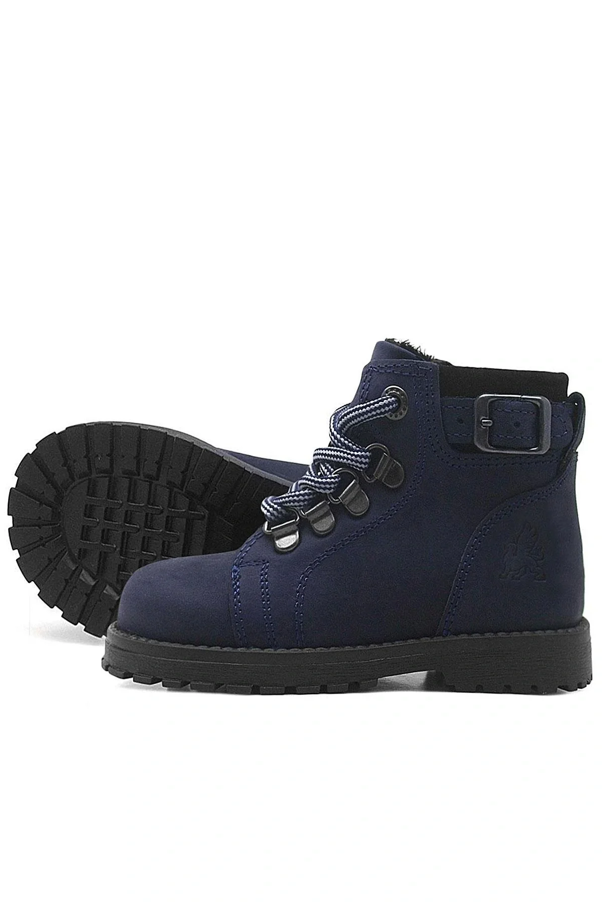 Rakerplus Griffon Hakiki Deri Lacivert Fermuarlı Bebek Botu