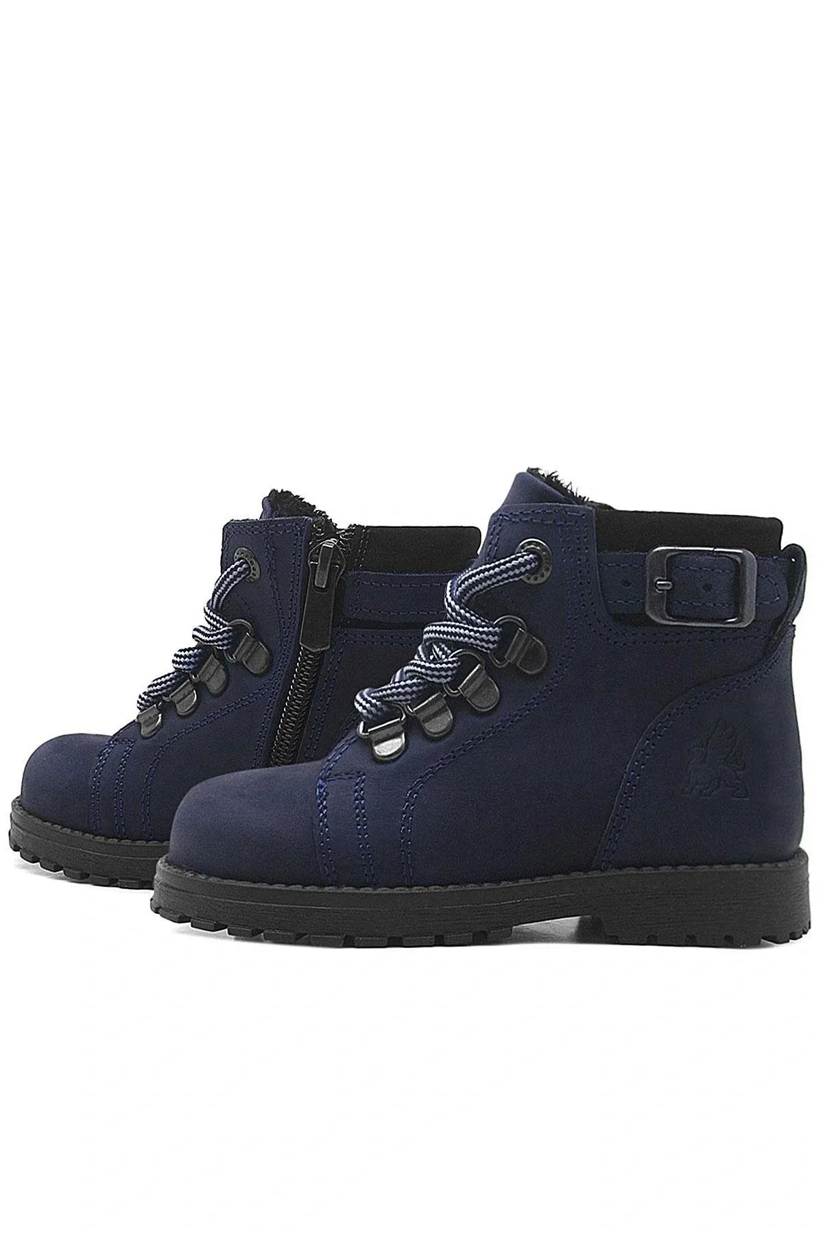 Rakerplus Griffon Hakiki Deri Lacivert Fermuarlı Bebek Botu