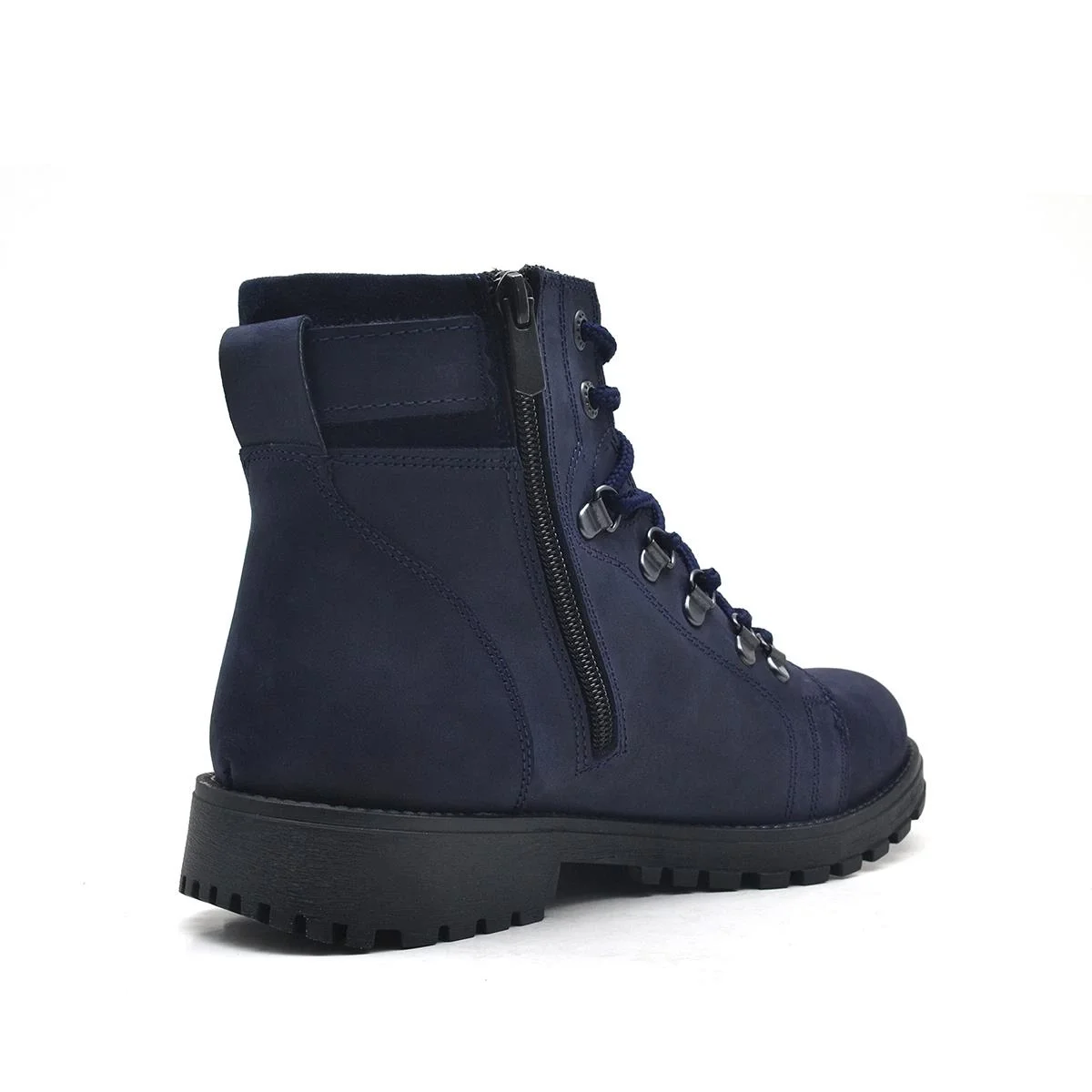 Rakerplus Griffon Hakiki Deri Lacivert Fermuarlı Bot