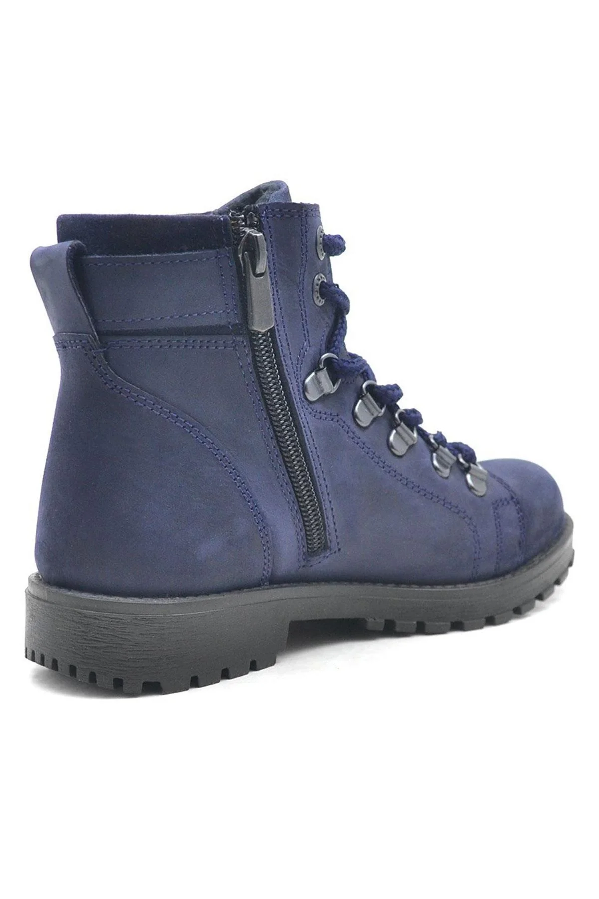 Rakerplus Griffon Hakiki Deri Lacivert Fermuarlı Çocuk Botu