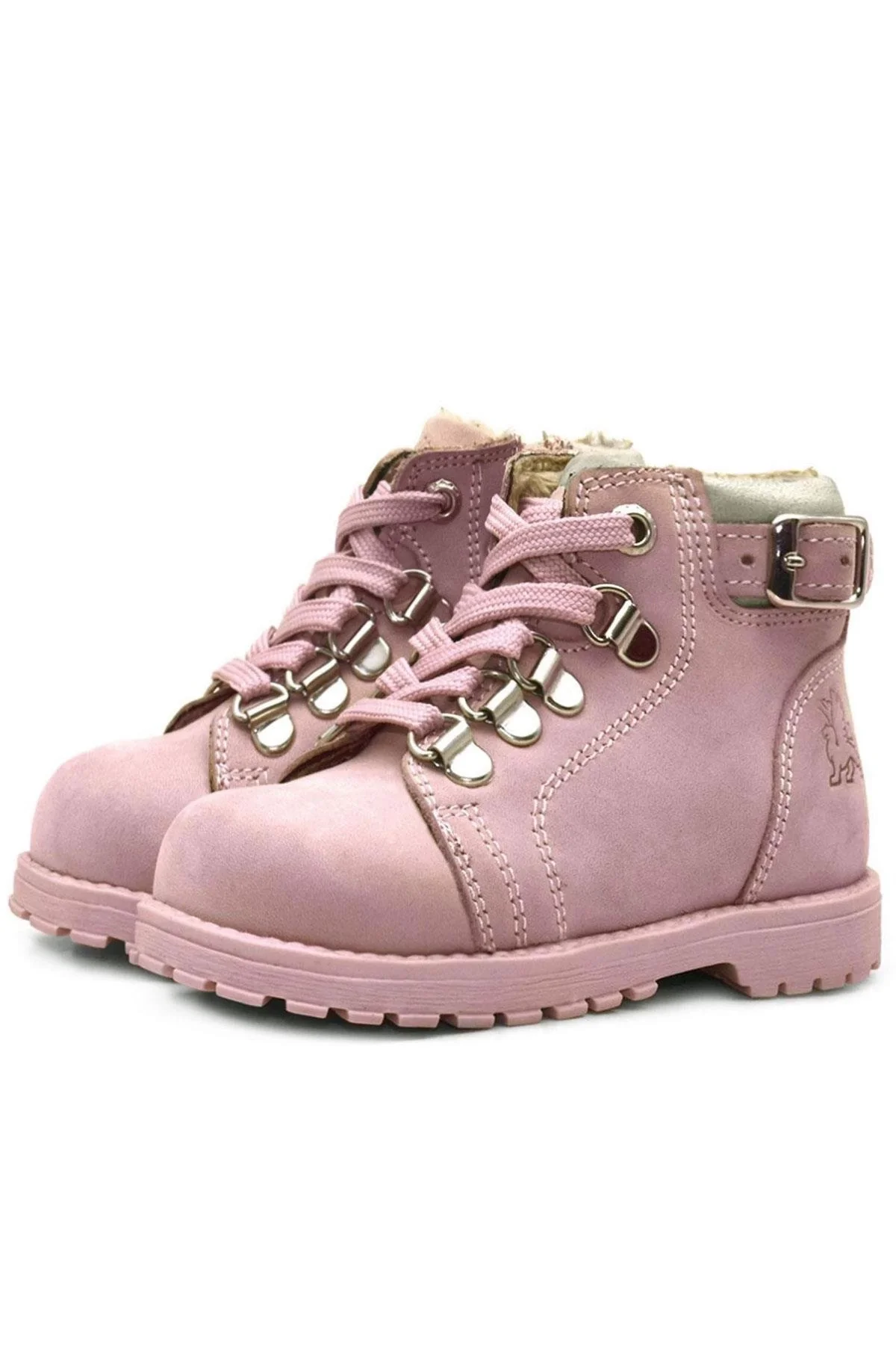 Rakerplus Griffon Hakiki Deri Pembe Fermuarlı Kışlık Kız Bebek Bot