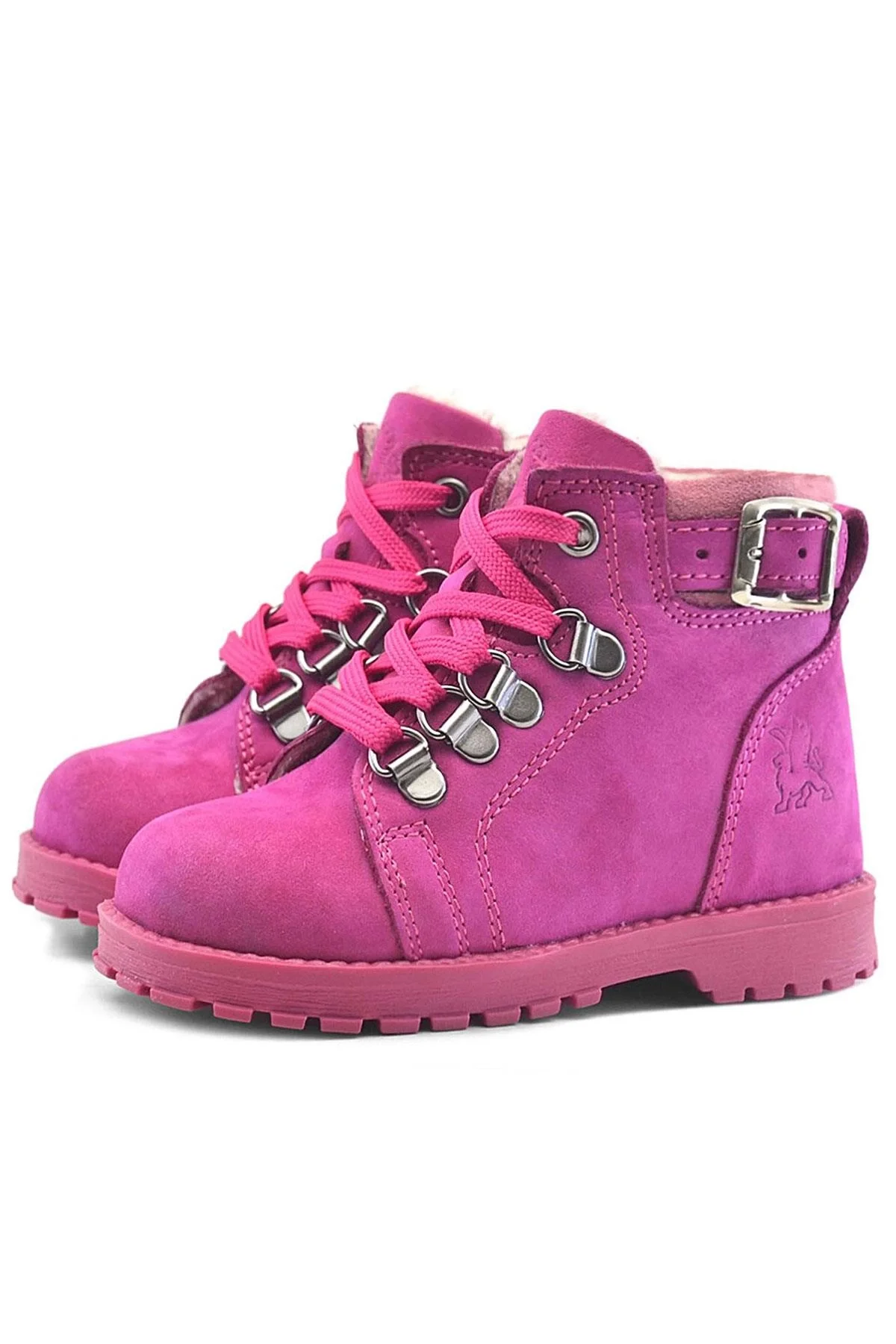 Rakerplus Griffon Hakiki Deri Pembe Fermuarlı Kışlık Kız Bebek Bot