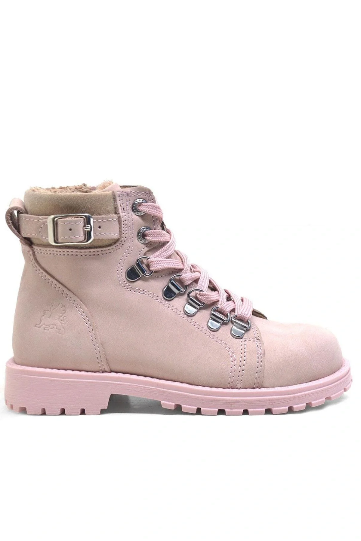 Rakerplus Griffon Hakiki Deri Pembe Fermuarlı Kışlık Kız Çocuk Bot