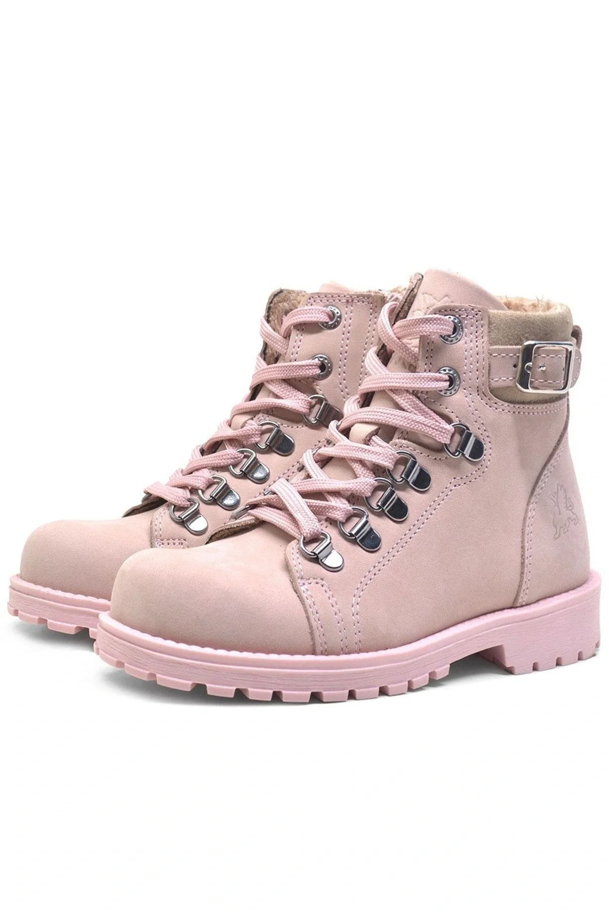 Rakerplus Griffon Hakiki Deri Pembe Fermuarlı Kışlık Kız Çocuk Bot
