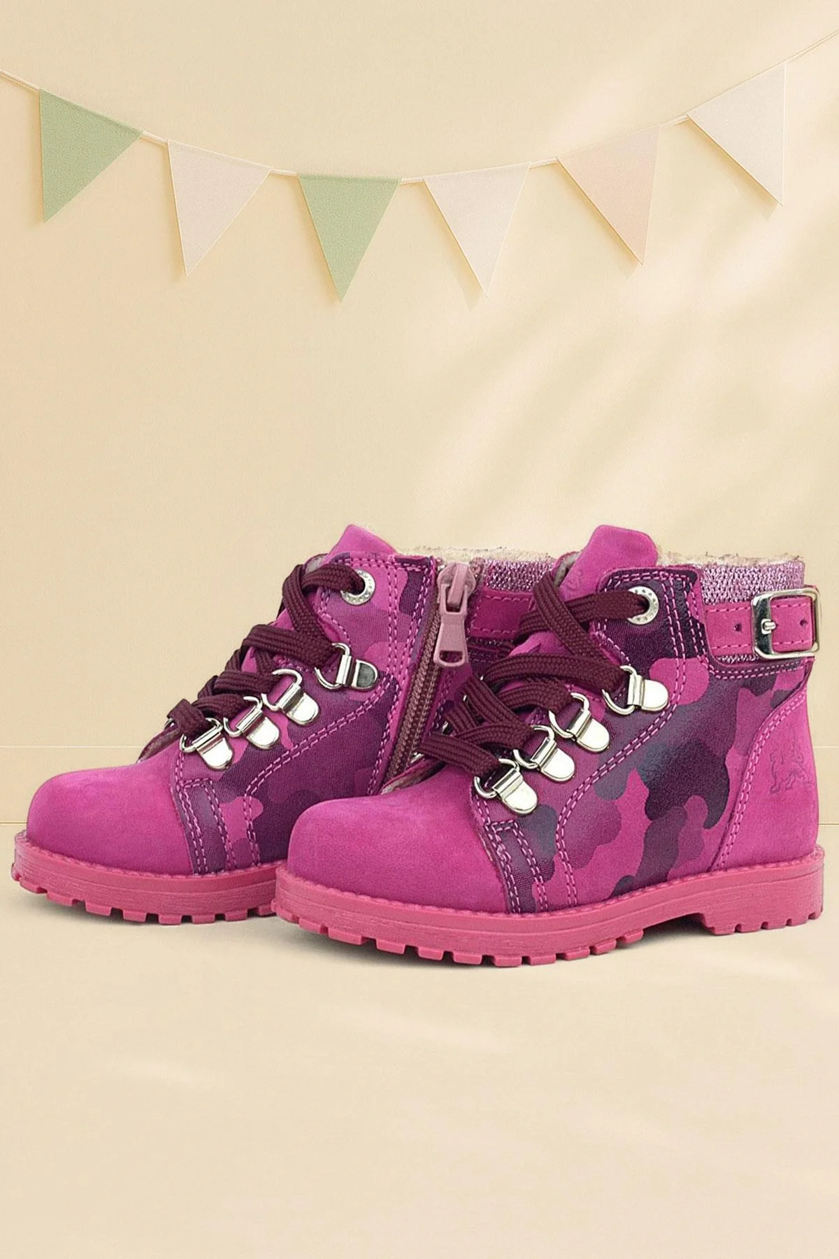 Rakerplus Griffon Hakiki Deri Pembe Kamuflaj Bebek Bot