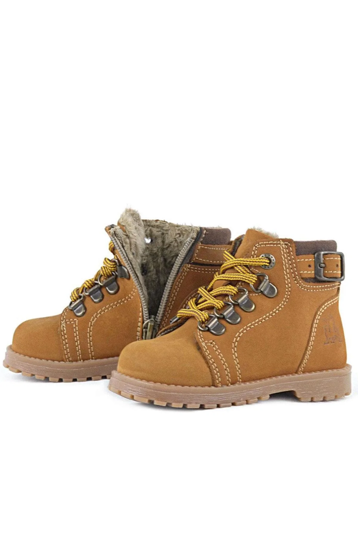 Rakerplus Griffon Hakiki Deri Sarı Kürklü Çocuk Bot