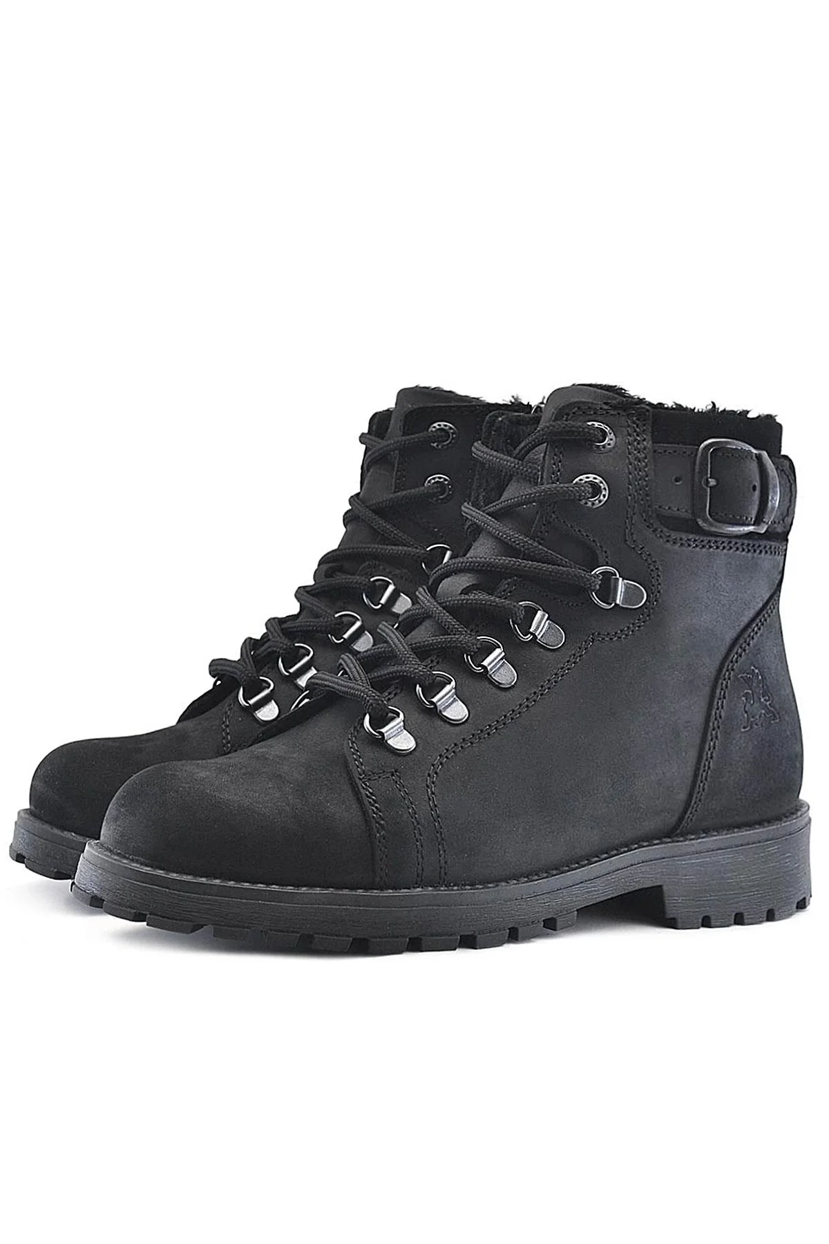 Rakerplus Griffon Hakiki Deri Siyah Fermuarlı Çocuk Bot