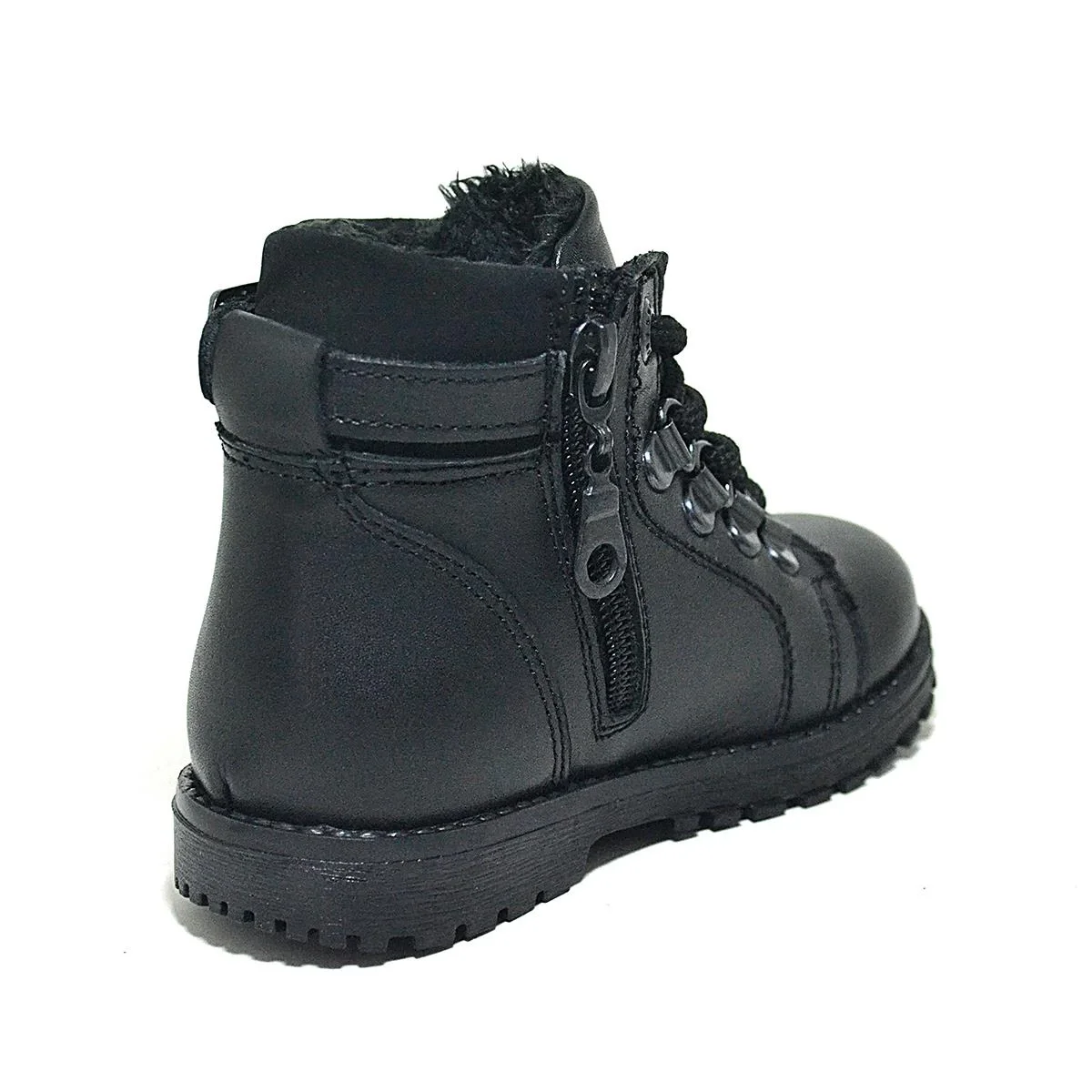 Rakerplus Griffon Hakiki Deri Siyah Fermuarlı Erkek Bebek Bot