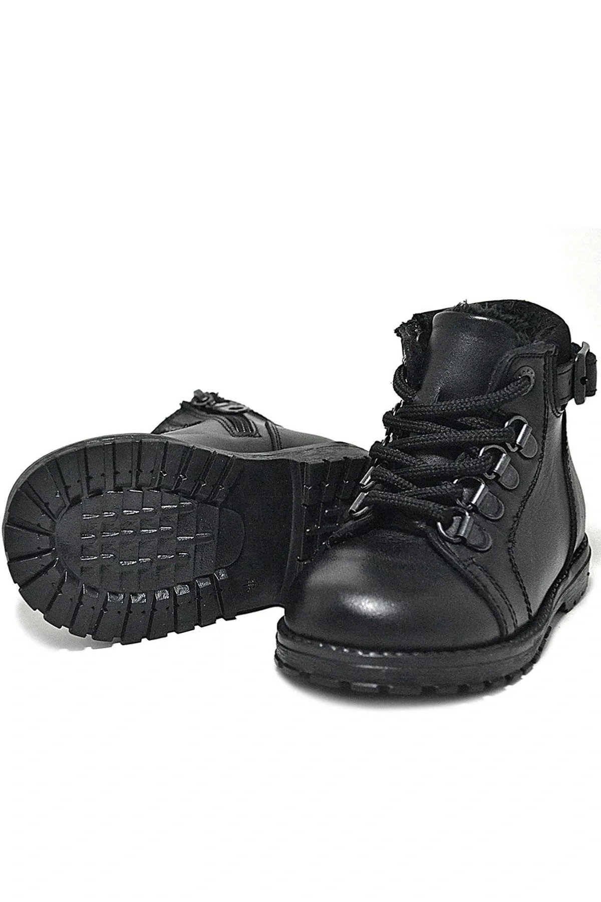 Rakerplus Griffon Hakiki Deri Siyah Fermuarlı Erkek Bebek Bot