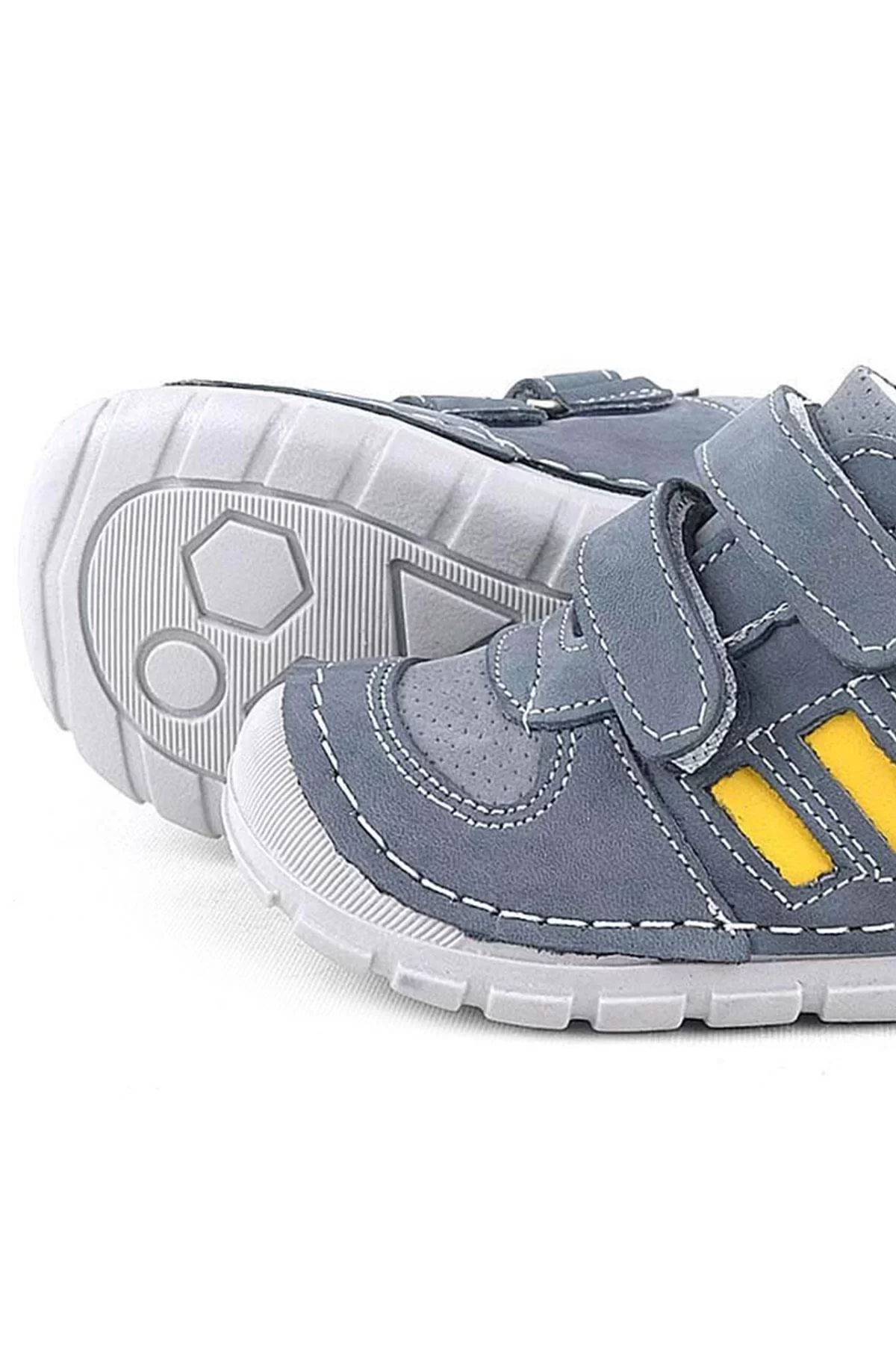 Rakerplus Grizzy Hakiki Deri Gri İlk Adım Unisex Bebek Ayakkabısı