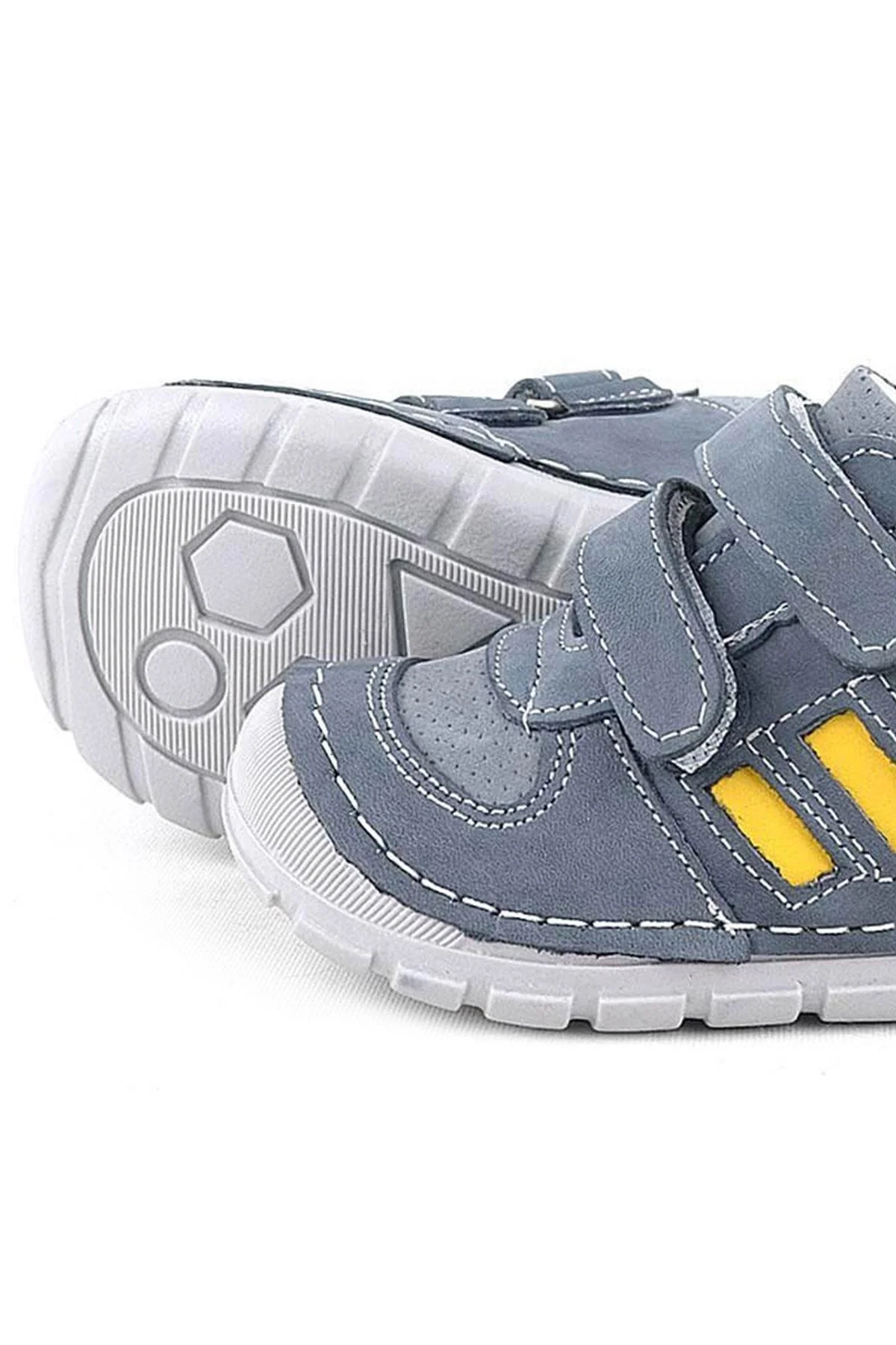 Rakerplus Grizzy Hakiki Deri Gri İlk Adım Unisex Bebek Ayakkabısı