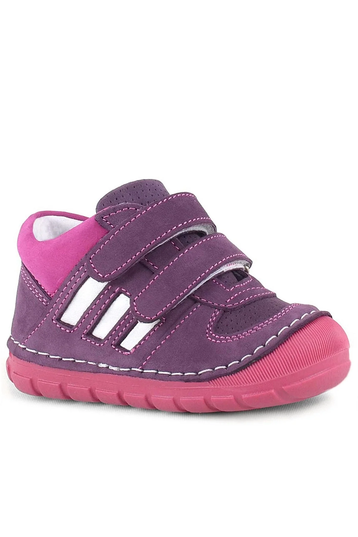Rakerplus Grizzy Hakiki Deri Mor İlk Adım Kız Bebek Ayakkabısı